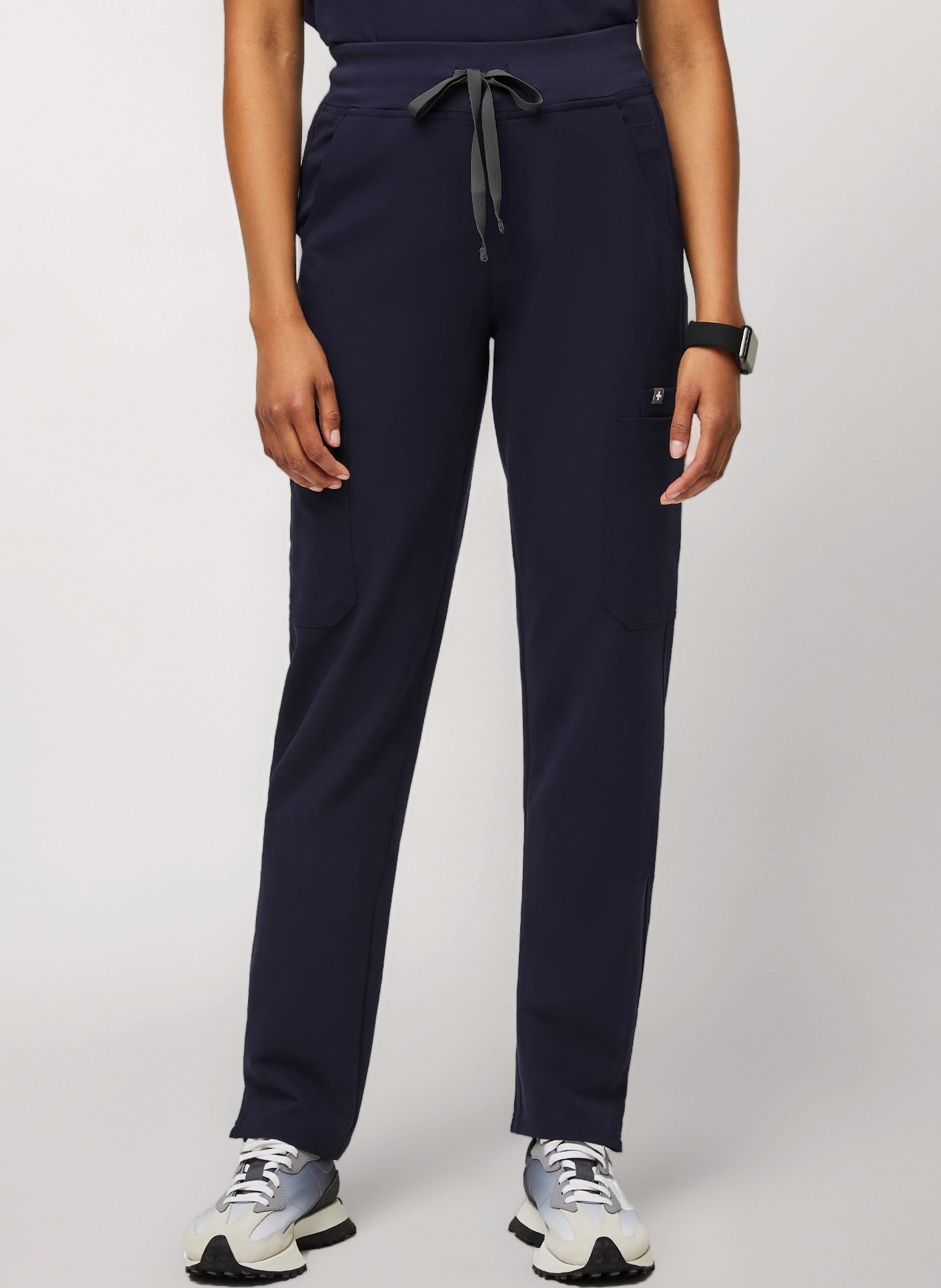 YOLA High Waisted Skinny Scrub Pants for Women — 11 Pockets, 4-Way Stretch, Yoga Waistband