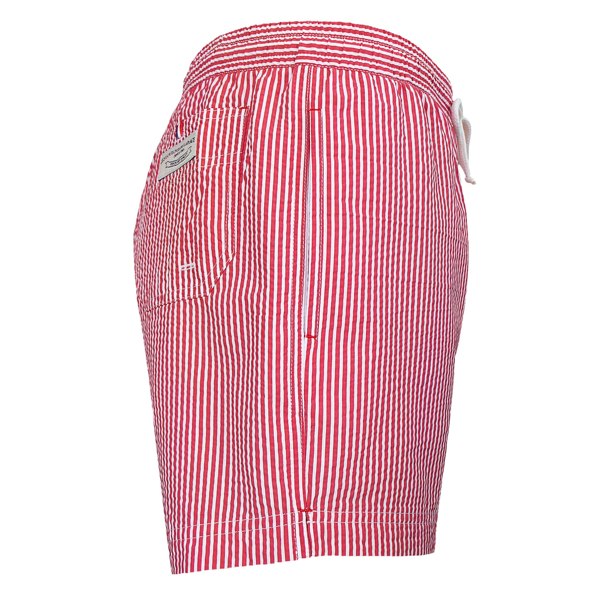 Les loulous de la Playa – Bañador para hombre, clásico, rayas, rojo y blanco rojo XL