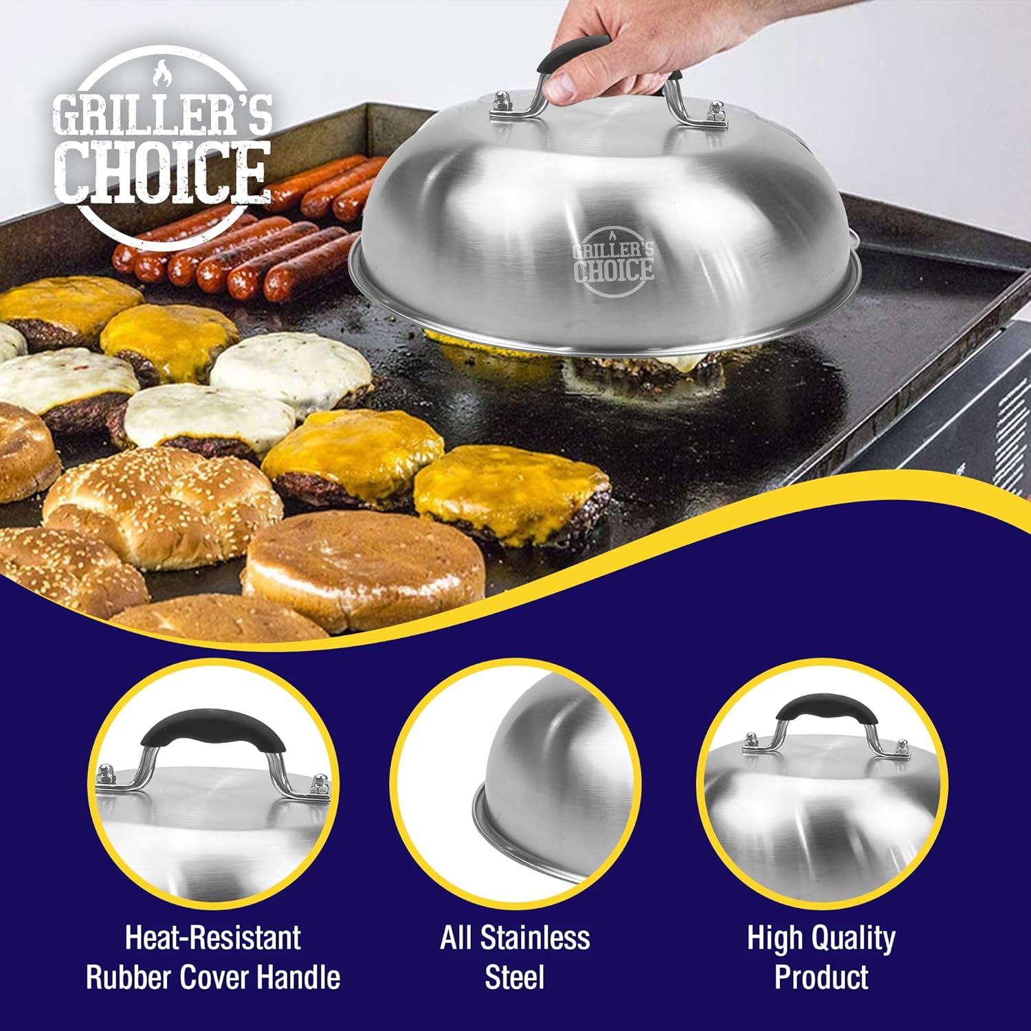 Grillers Choice Press and Griddle Dome Cover - Parent (Circular)
