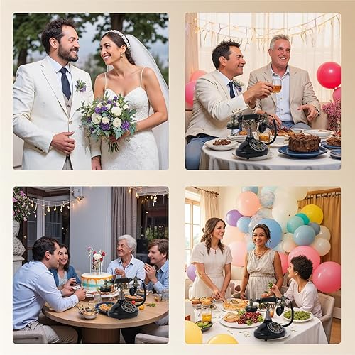 Miniatura 7 de Libro de invitados de audio, teléfono de boda, teléfono de audio, estilo vintage, mensaje de audio para graduación, fiesta de jubilación,