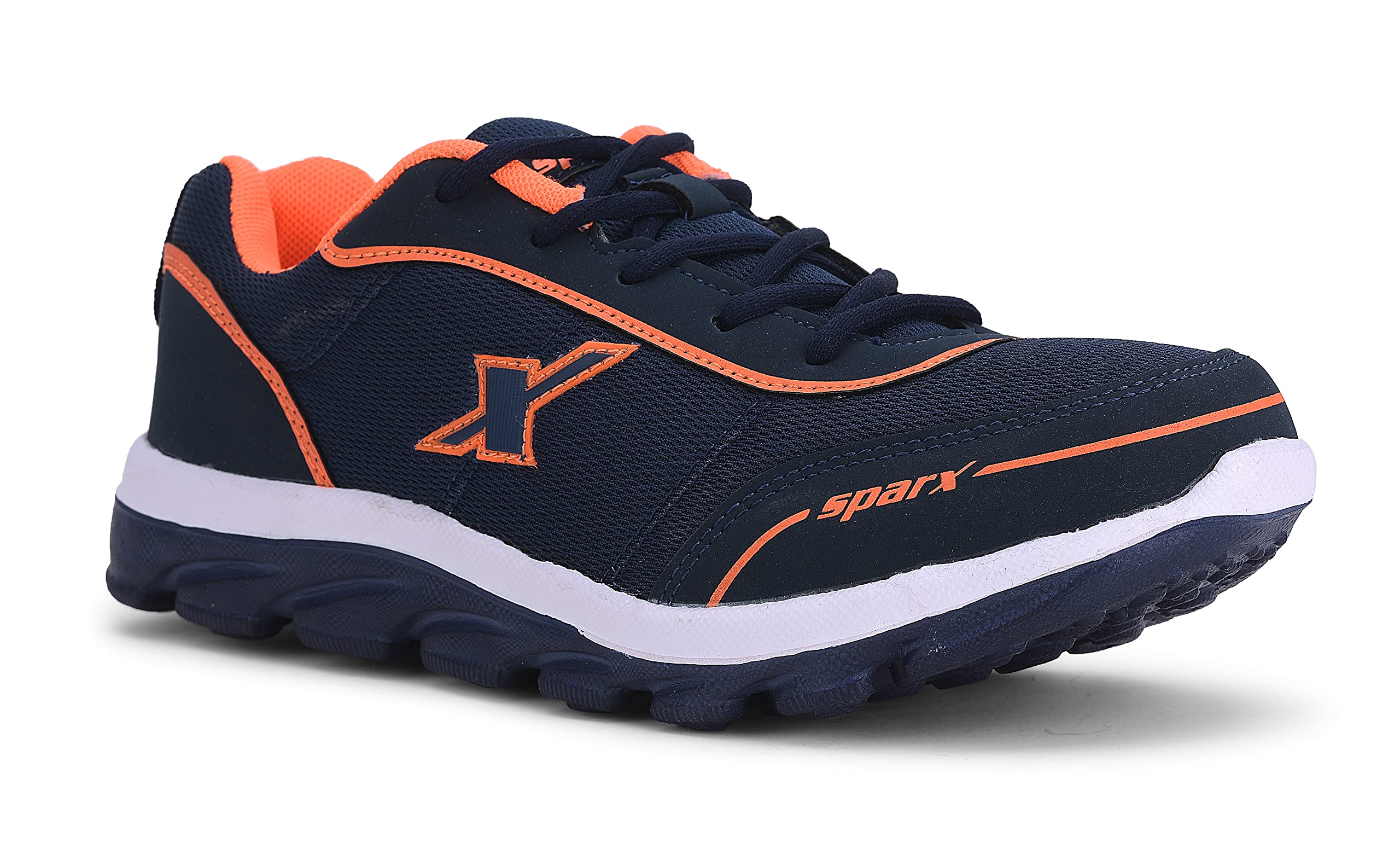 Men SM-277 Navy Blue Orange Sports Shoes (Size - 7)-image-21