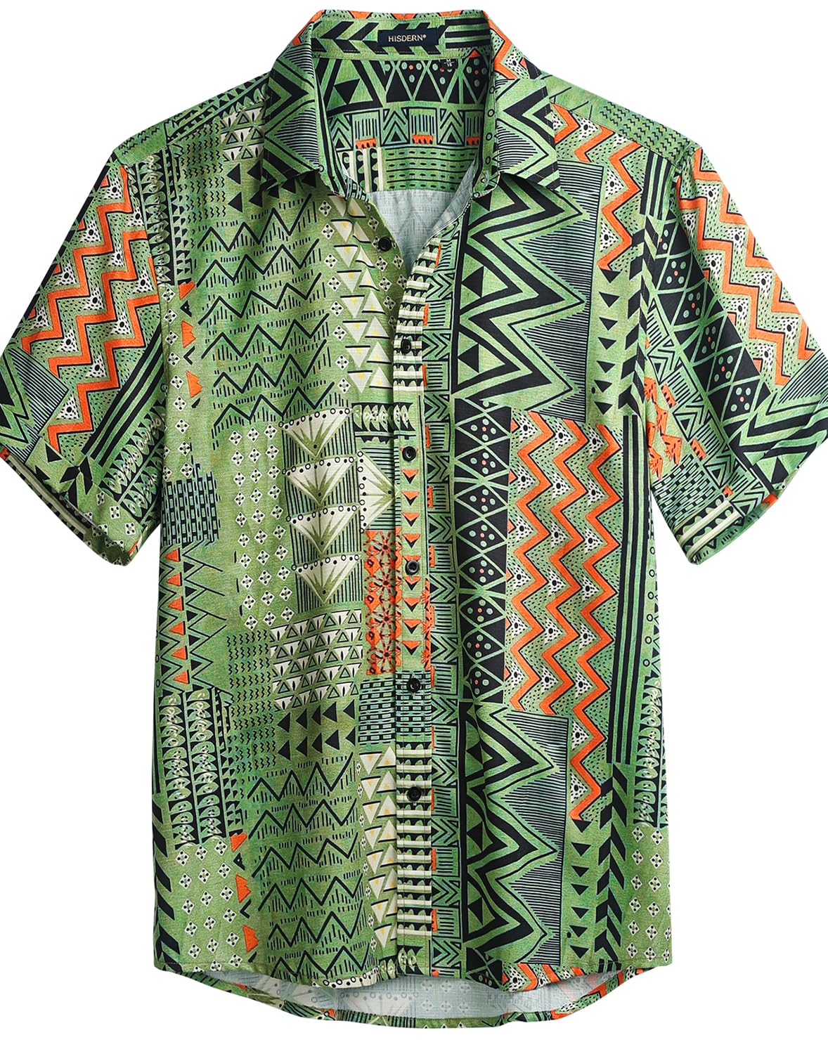 HISDERN Camisa Hawaiana Hombre Funky Manga Corta Aloha Florales Camisas Casual Verano Playa Vacaciones Impreso Hawaii Camisas S-XXL