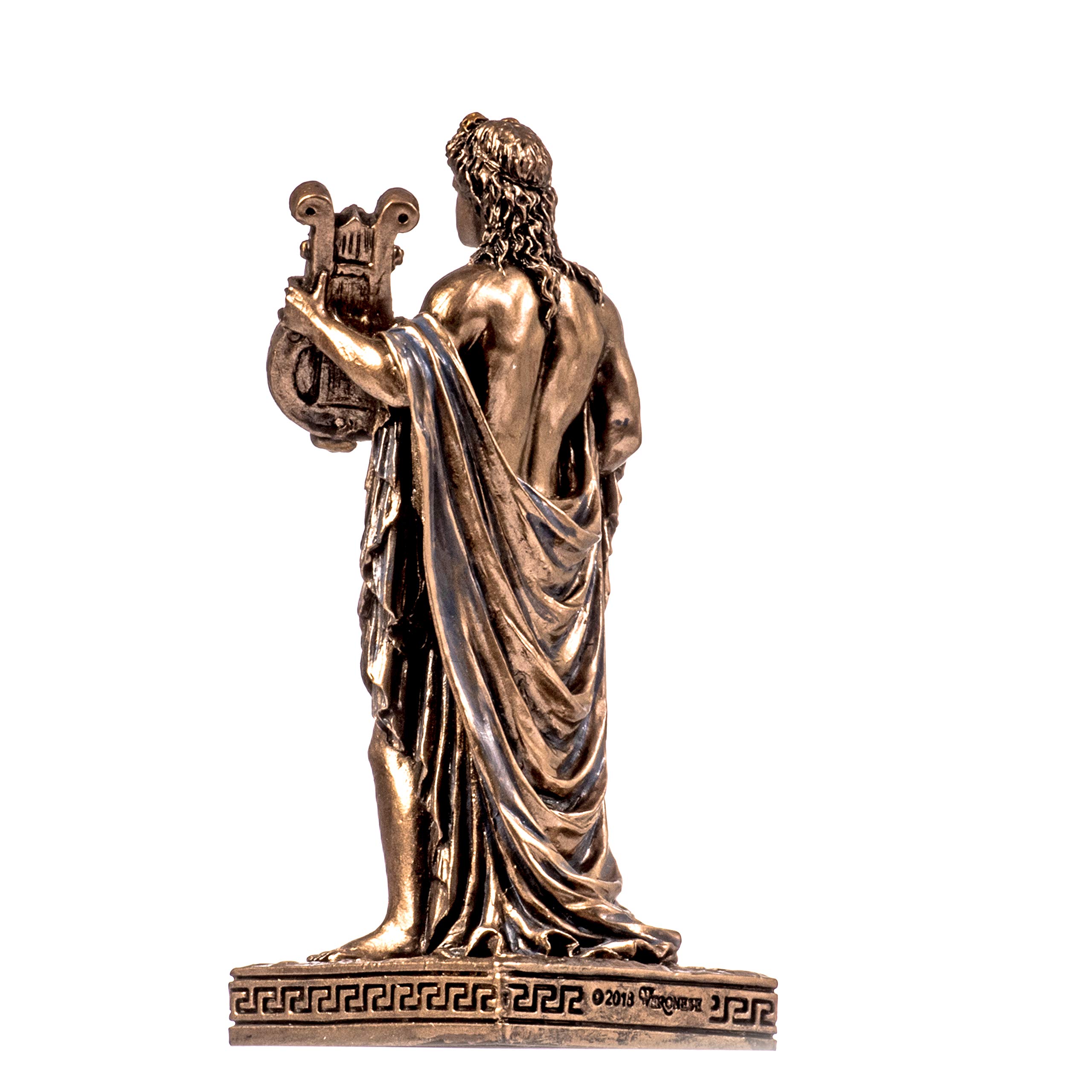 BeautifulGreekStatues Apollo Greco Dio della Musica Poesia Arte in Miniatura, Ghisa Fredda Statua in Bronzo 9 cm