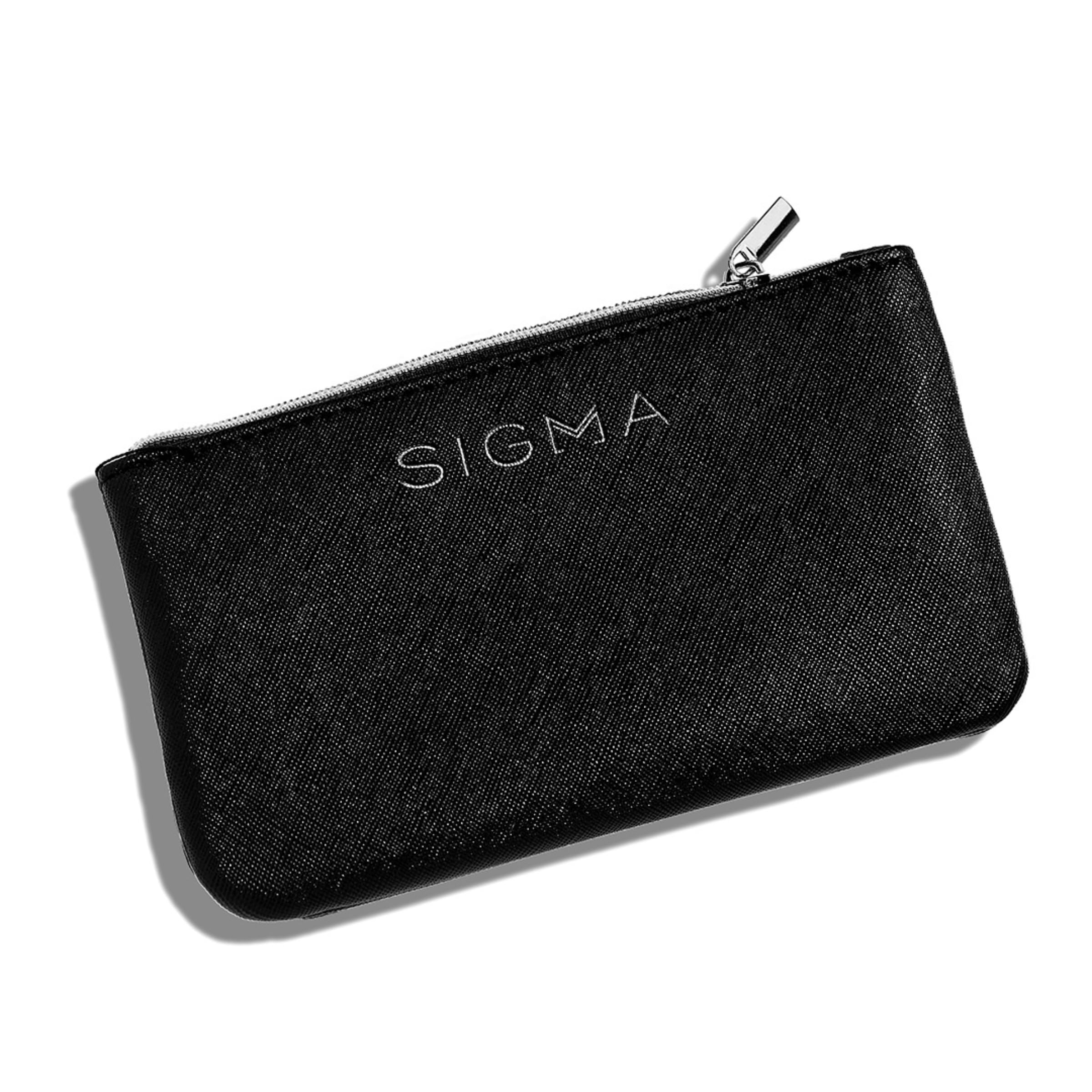 Sigma Beauty Glam 'N Glow - Set di 3 mini pennelli per occhi, ombretto, doppio e sfumatura, elegante astuccio nero (4 pezzi)