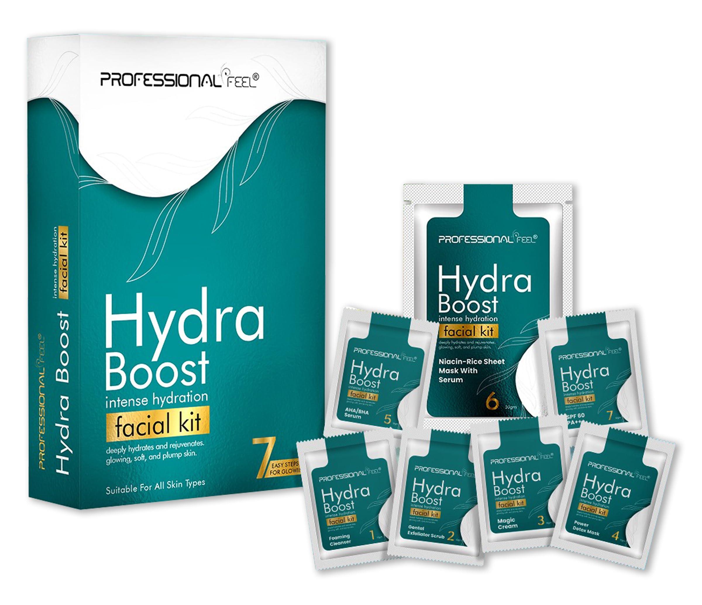 Professional Feel Hydra Boost Intense Hydration Facial Kit, Hydra