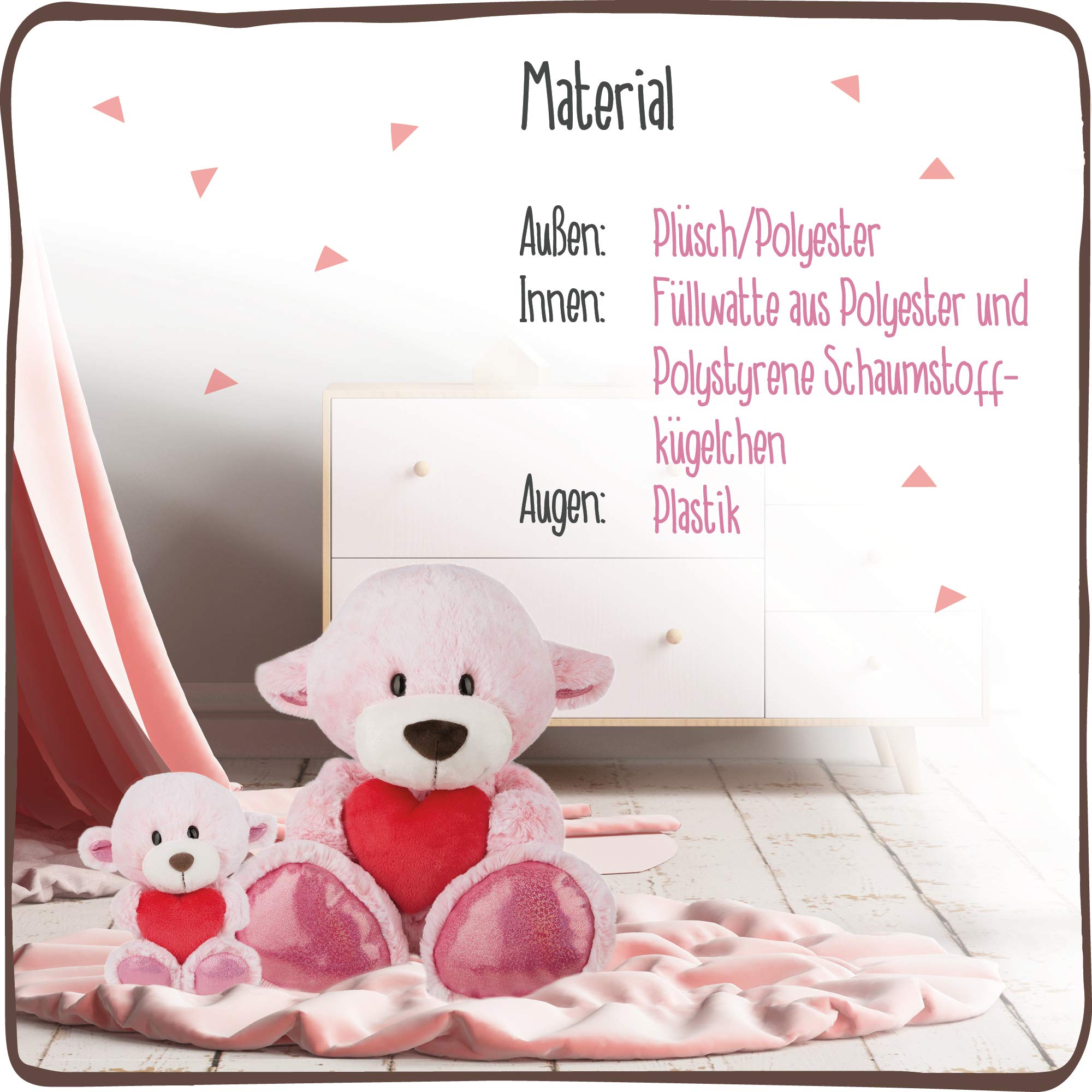 Amazon.co.jp: NICI(ニキ)ベア ピーチ w.ハート クラシック 70cm