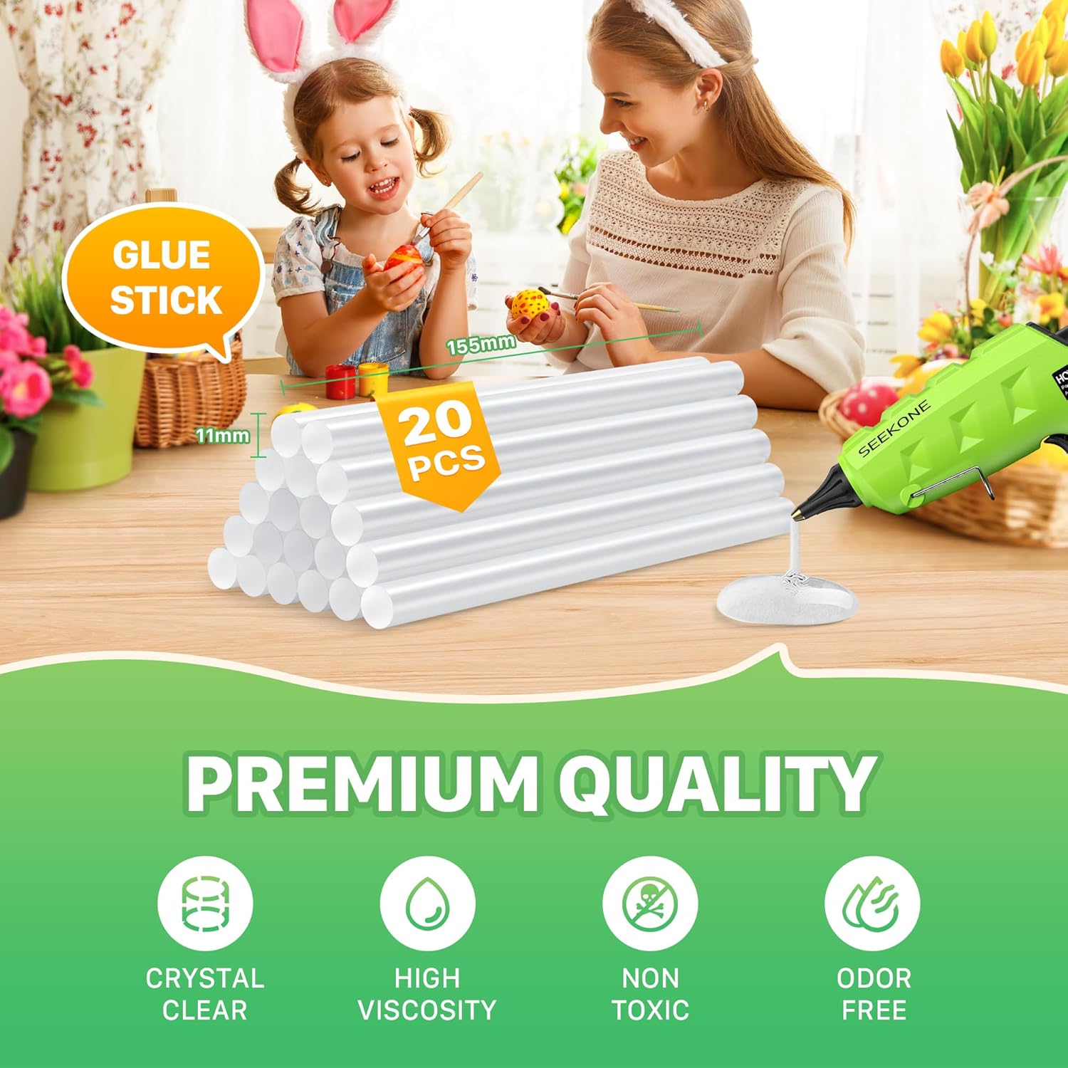 Premium Glue Sticks for SEEKONE Hot Glue Gun