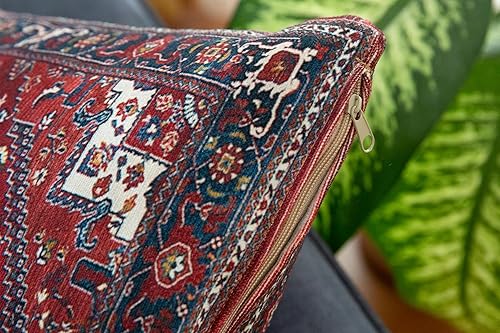 Miniatura 3 de TurkishRug - Funda de cojín kilim hecha a mano con patrón étnico de granja, suave, oblonga, lavable, impresa, decoración del hogar, dormitorio, sala