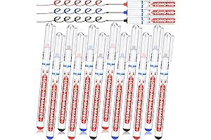 12-Piece Multipurpose Deep Hole Marker Pens: Precise Long Head Markers for Complex Surfaces