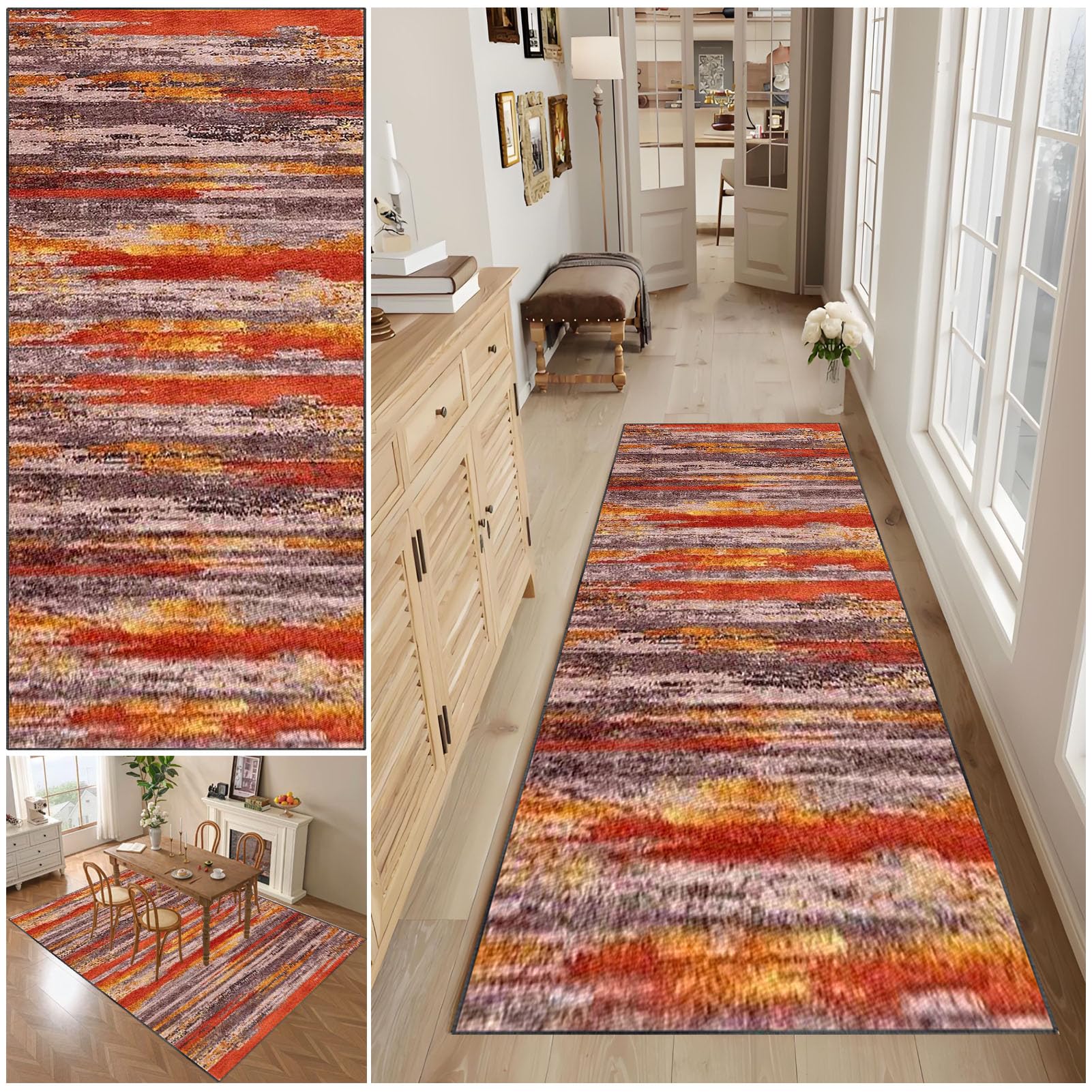 WAWFONG Carpet Runners for Hallway Non Slip Long, Kitchen Runner Rug 40 x 500 cm, Living Room Carpet, Washable Area Runner Rug, Indoor Corridor Carpet Indoor Bathroom Mat for Bedroom Entryway Laundry โ image 1