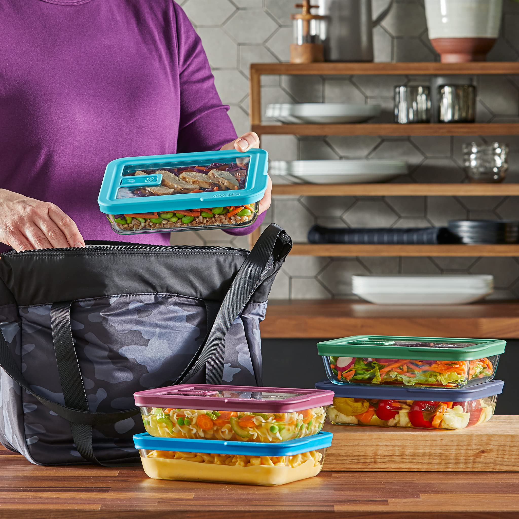 Amazon｜Pyrex (パイレックス) | 漏れない 3カップ 食事準備容器