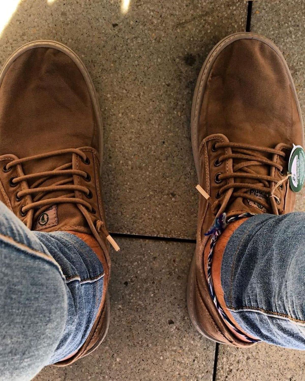 Natural World Eco | 6602e Old Narciso | Zapatillas Hombre 100% Ecológicas | Calzado Sostenible (Marron, 43)