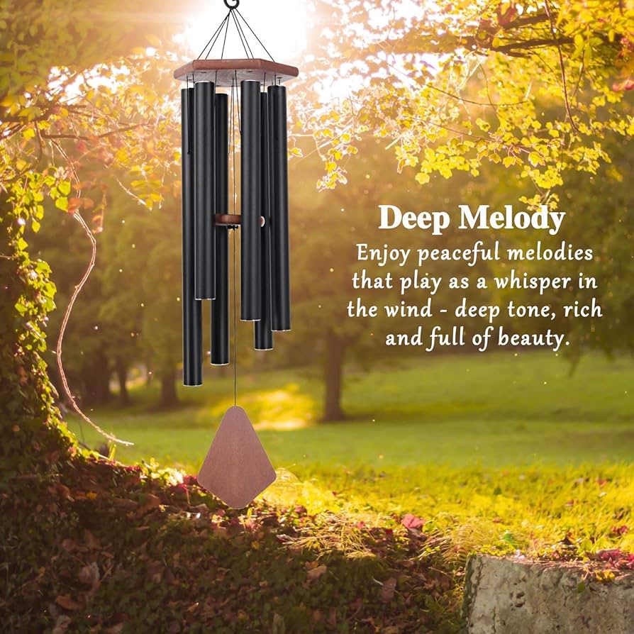 BENBOR Wind Chimes Outdoor Large Deep Tone, 36 Inches 5 Metal Tubes