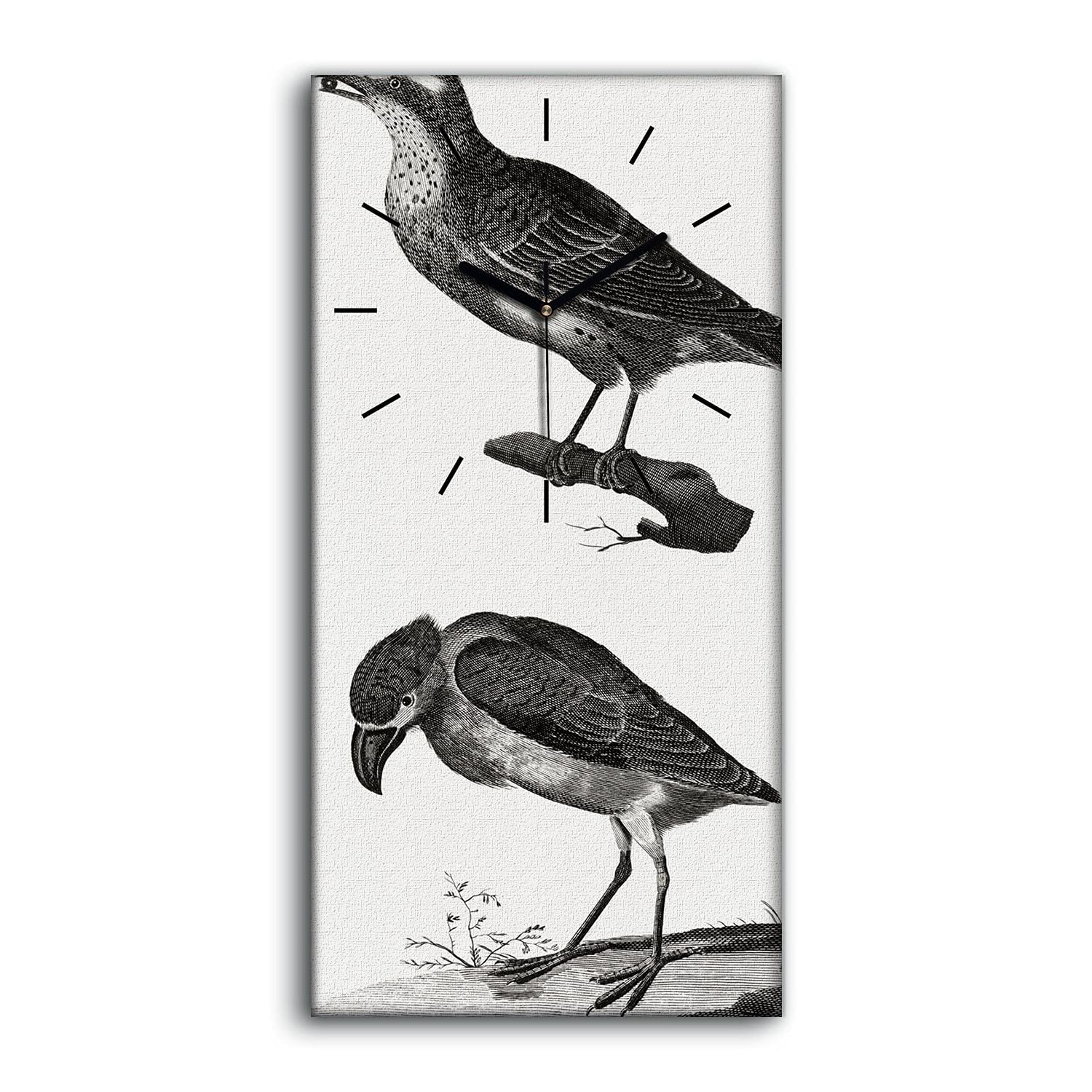 Horloge sur Toile Ne Pas Tic Tac Déco Murale Salon Oiseaux 30x60