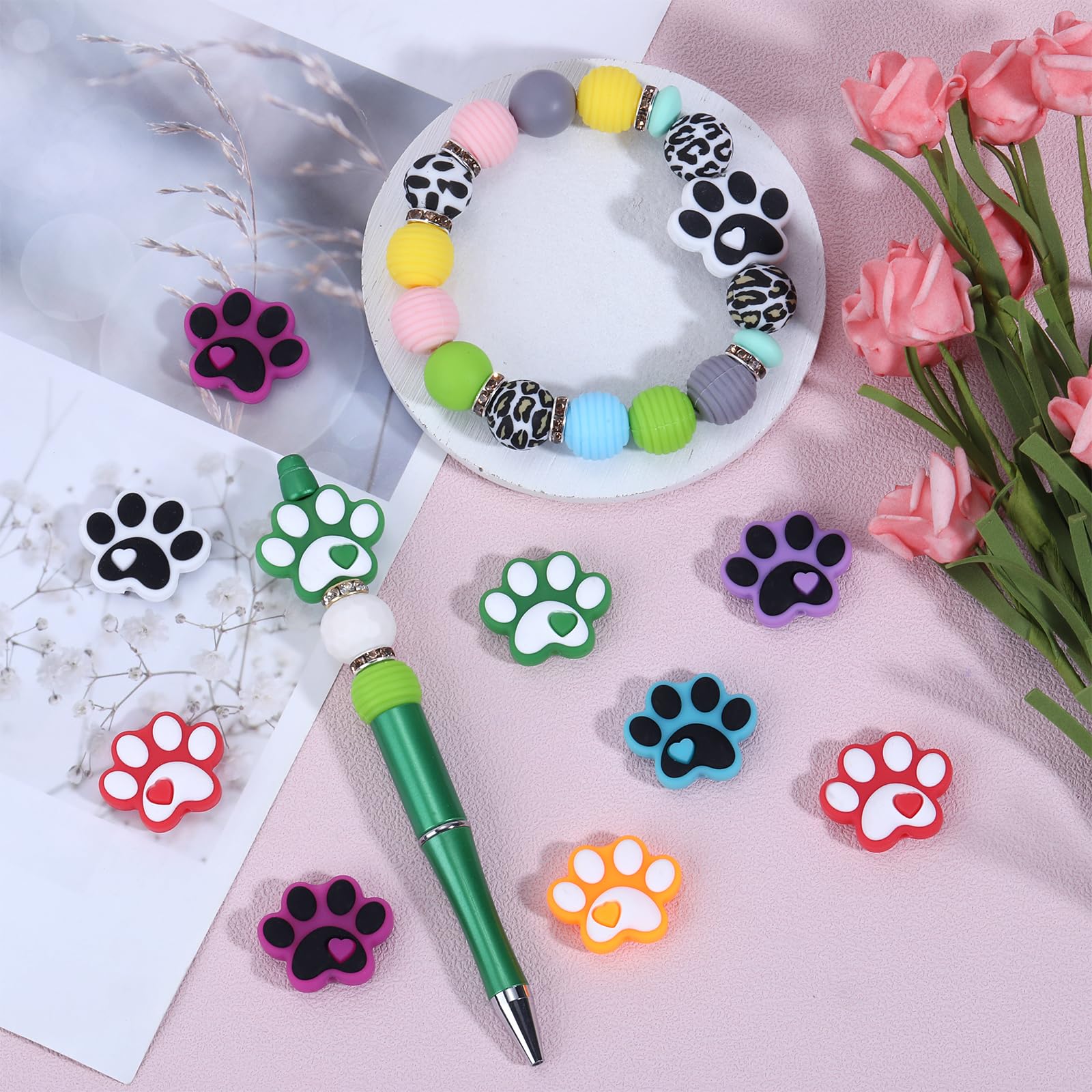 WEWAYSMILE 14pcs Silicone Round Beads Making Kit, Silicone Beads Bulk, Round Silicone Beads - Image 4