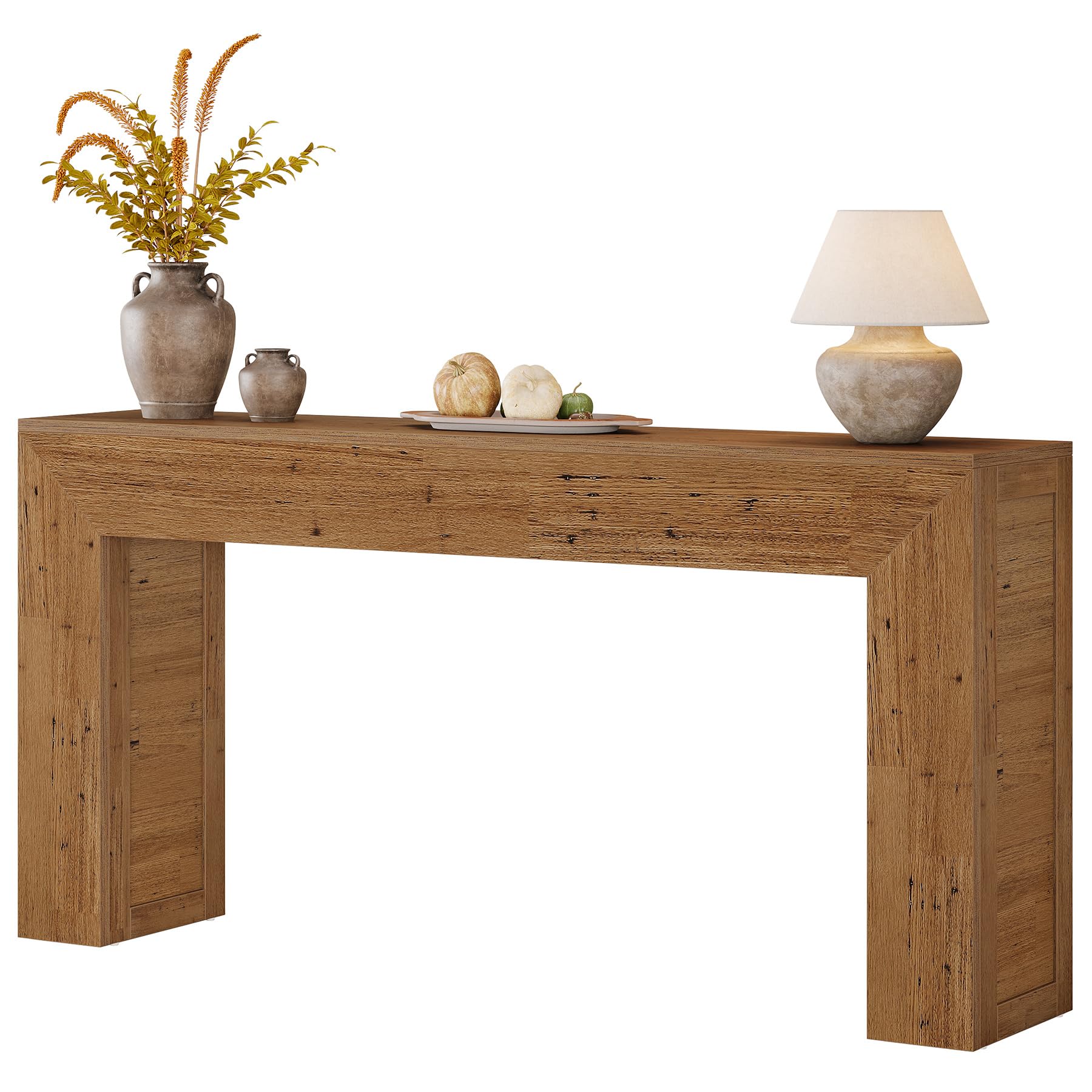 Tribesigns Tavolo consolle stretto da 160 cm, tavolo da corridoio in legno dietro il divano, tavolo d'ingresso industriale per ingresso, corridoio, camino, soggiorno, pioggia di luce