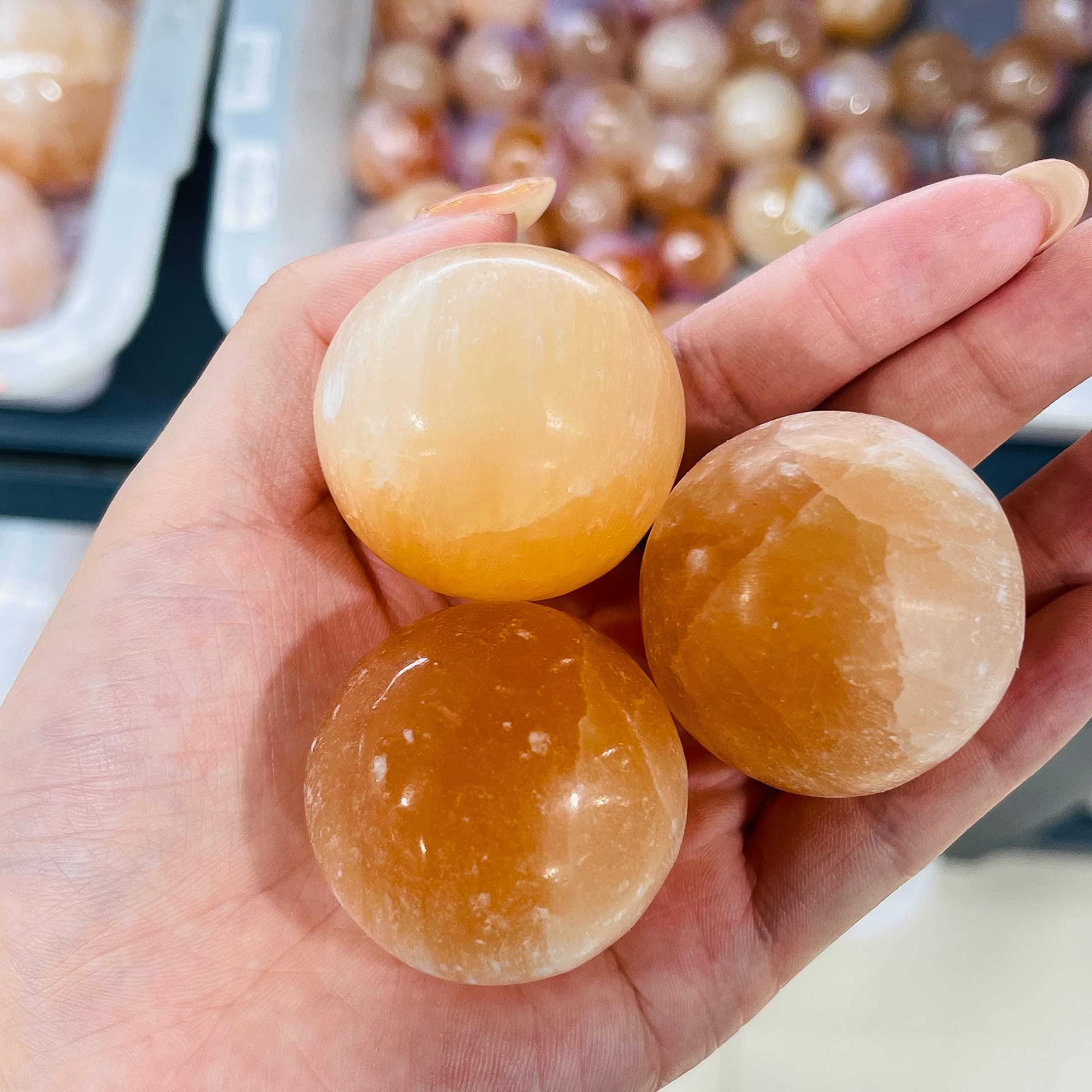 Amazon.co.jp: natural stone 天然亜硝酸石膏クォーツボールストーン