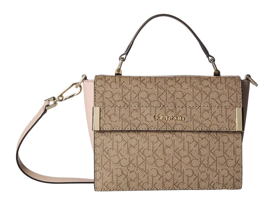 

Calvin Klein Raelynn Signature Crossbody (Khaki/Brown Desert Taupe) Cross Body Handbags