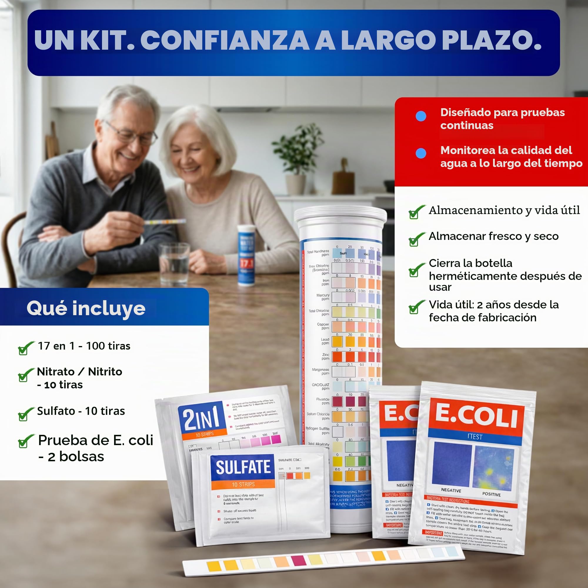 2023 All-New 20 in 1 Drinking Water Testing Kit 120 Strips - Home Tap and Well Water Test Kit for Hardness, Lead, Iron, Copper, Clorina, Fluoride and More