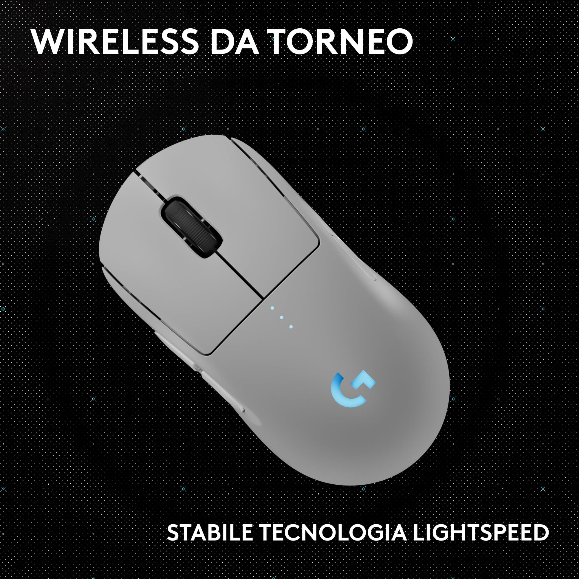Logitech G PRO 2 LIGHTSPEED Mouse da gioco senza fili, East Europe Pachage, fino a 4 pulsanti laterali magnetici personalizzabili e commutabili, ricarica USB-C, sensore da 32k DPI per PC/Mac