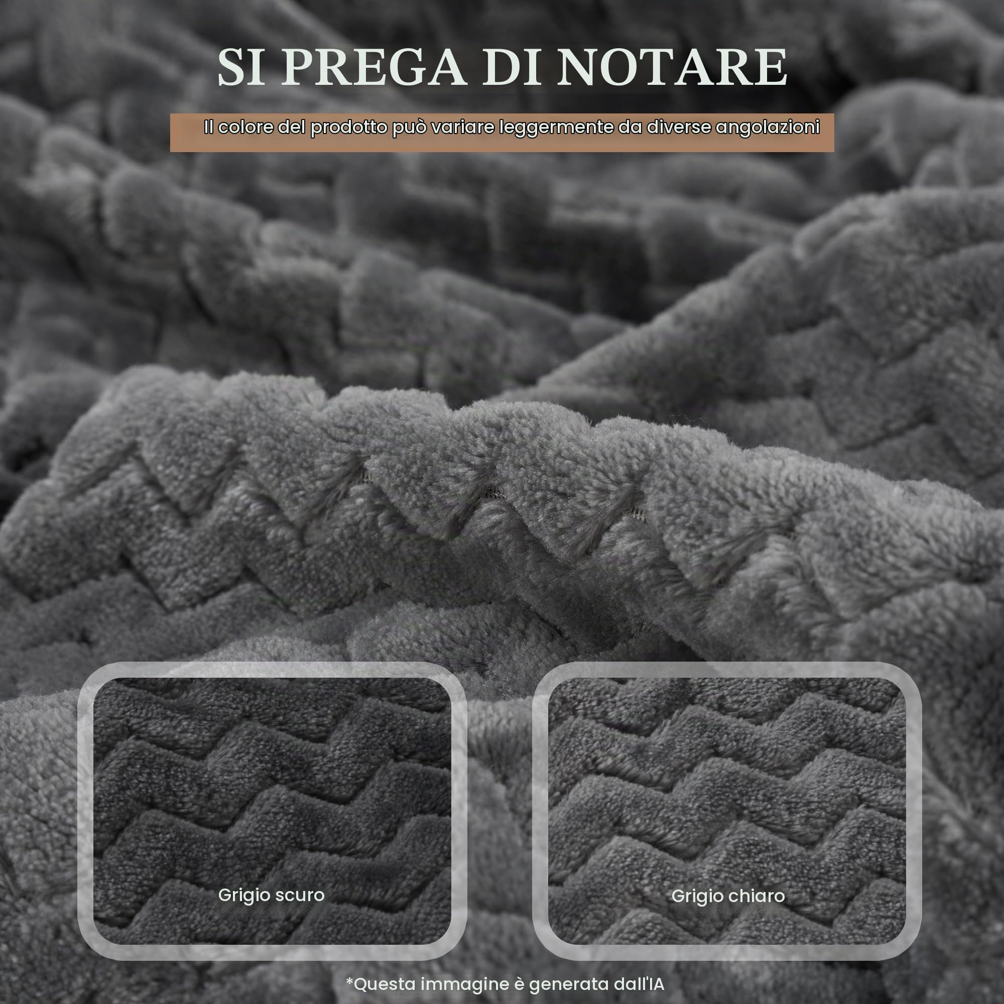 Coperta Elettrica 130x180cm, Grande Coperta Riscaldante con Motivo Onde e 6 Livelli di Calore, Spegnimento Automatico 1-10H, Lavabile in Lavatrice per Divano Letto e Ufficio (Grigio)