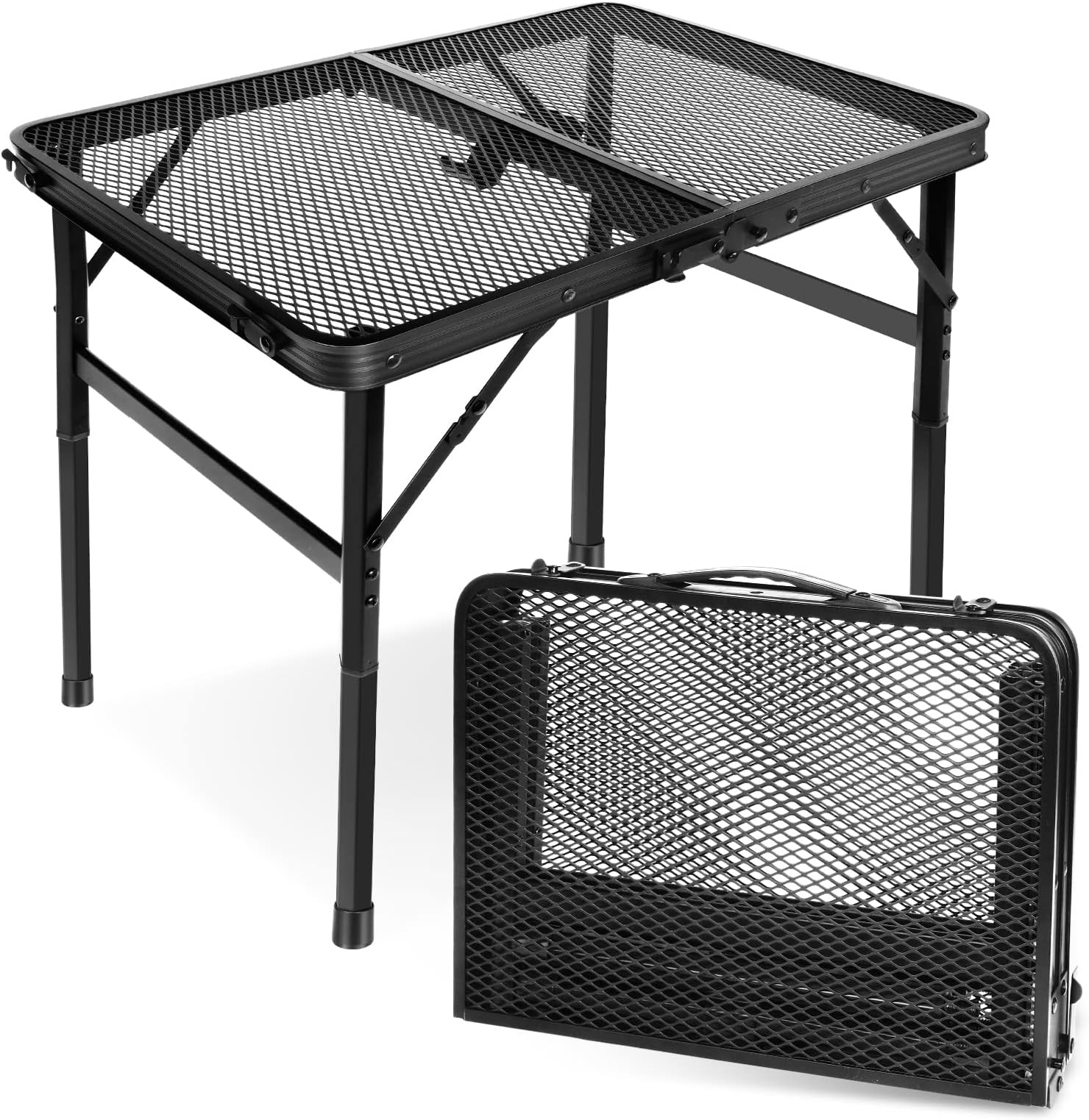 Lifetime Folding Tailgate Camp Table with Grill Rack
