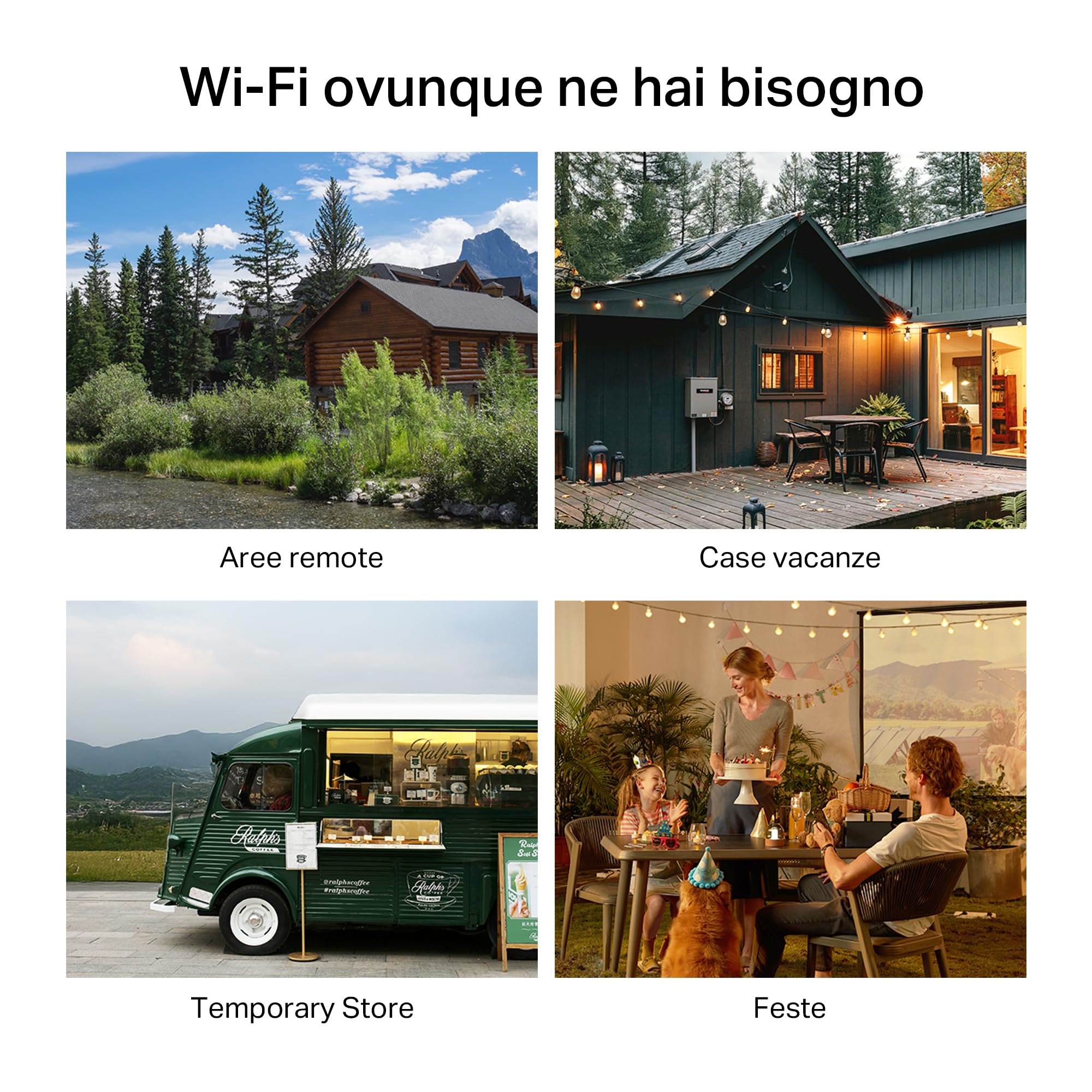 Mercusys MB135-4G Router WiFi con Sim, 4G LTE Cat4 AC1200Mbps, 4 Antenne Ad Alto Guadagno, 1 Porta LAN/WAN + 3 Porte LAN, OpenVPN, PPTP Server, WAN Backup, Parental/LED Control, SMS, APP, Plug & Play