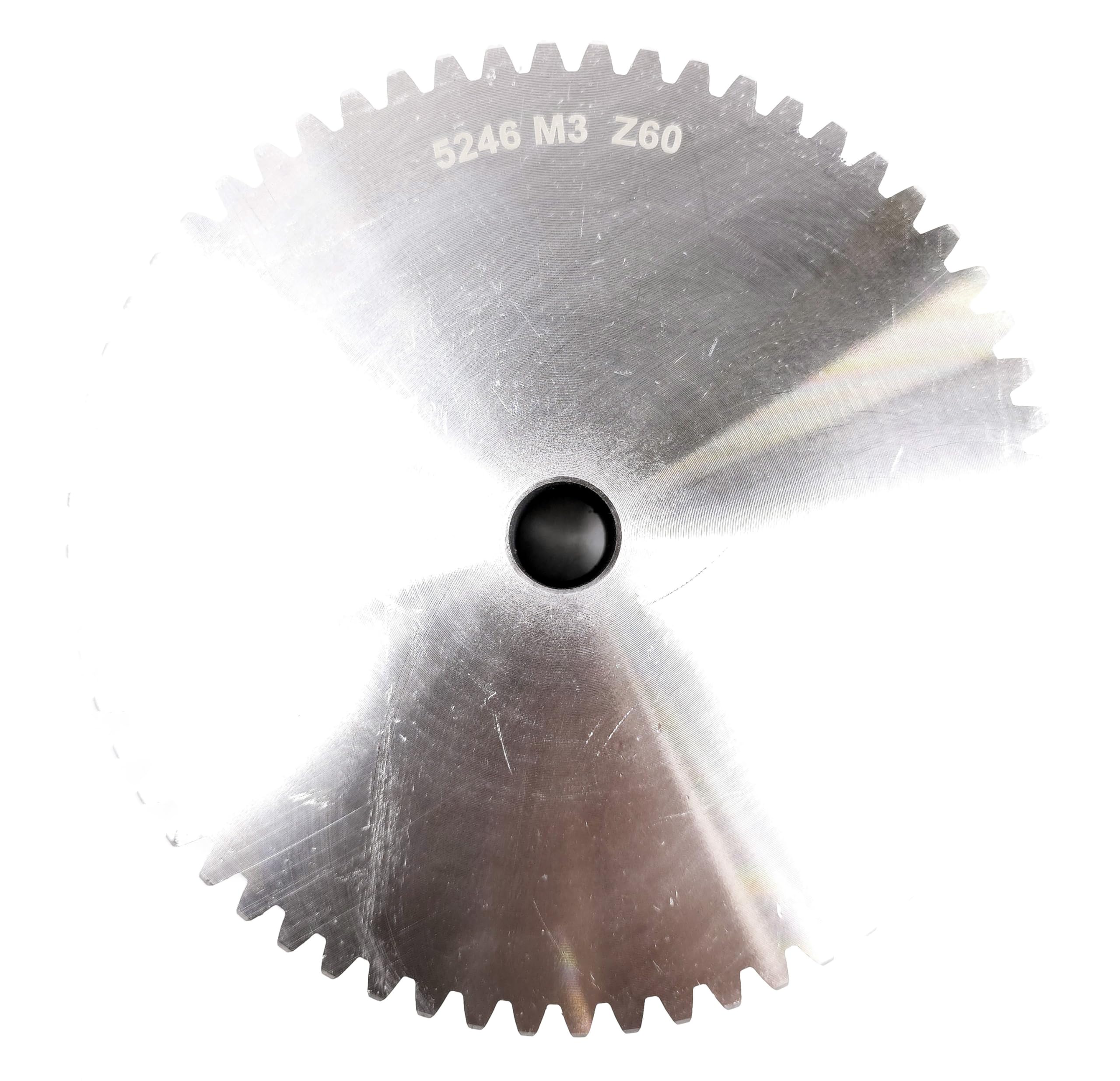 Zahnrad Modul 3 60 Zähne mit Nabe Marka Ozdowski For Farming hochwertiges Stirnrad aus massivem Stahl C45, Präzisions-Antriebstechnik, Z=60