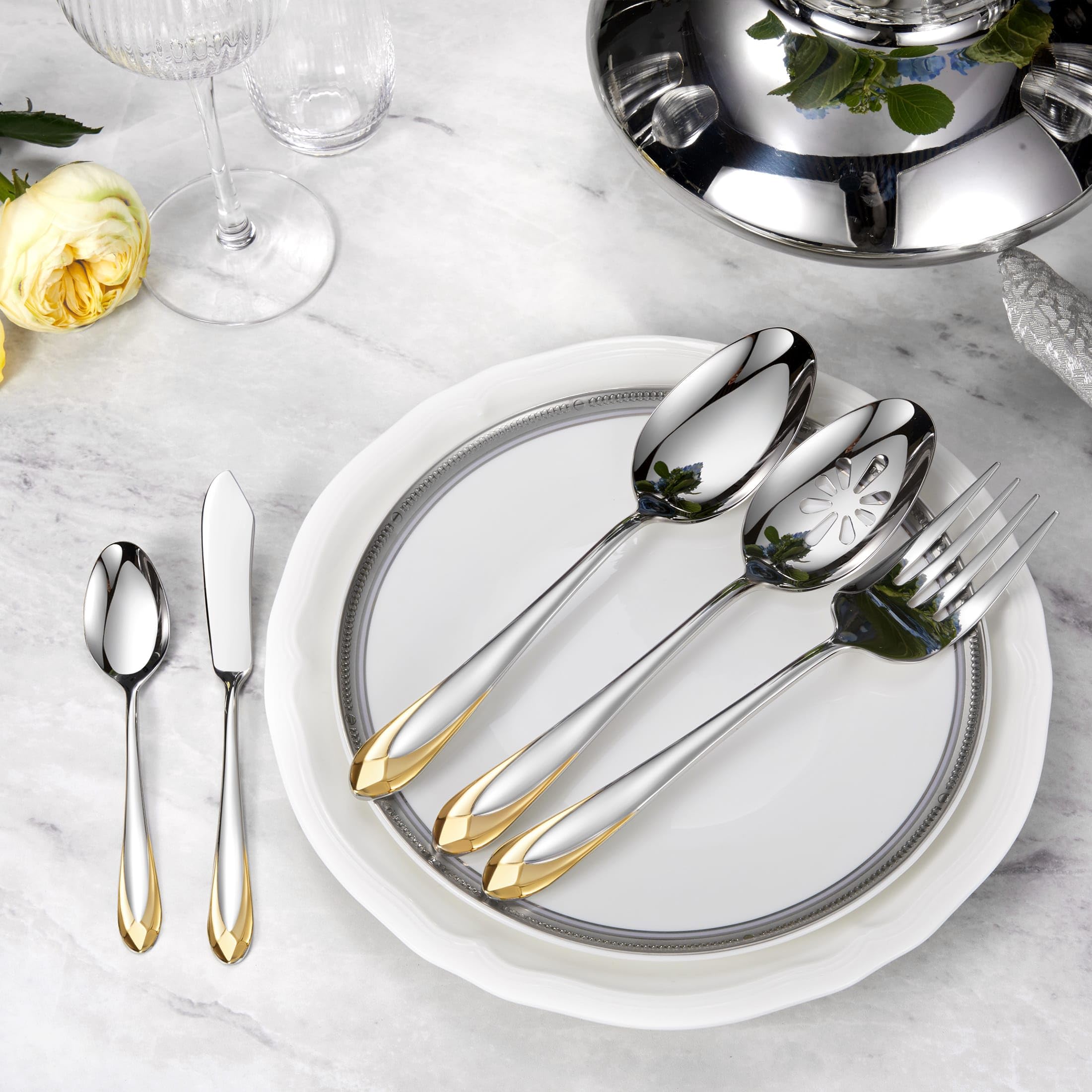 KEAWELL Astra Silverware Set - Elegant & Durable -3