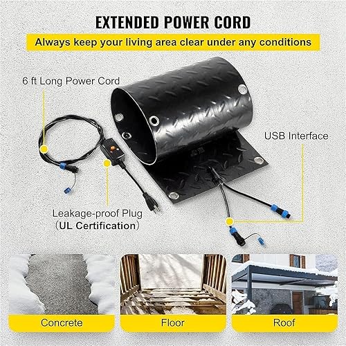 Miniatura 7 de Alfombrillas térmicas para derretir la nieve para entradas, 34 piezas, alfombrillas térmicas para derretir la nieve para escaleras, tapetes térmicos