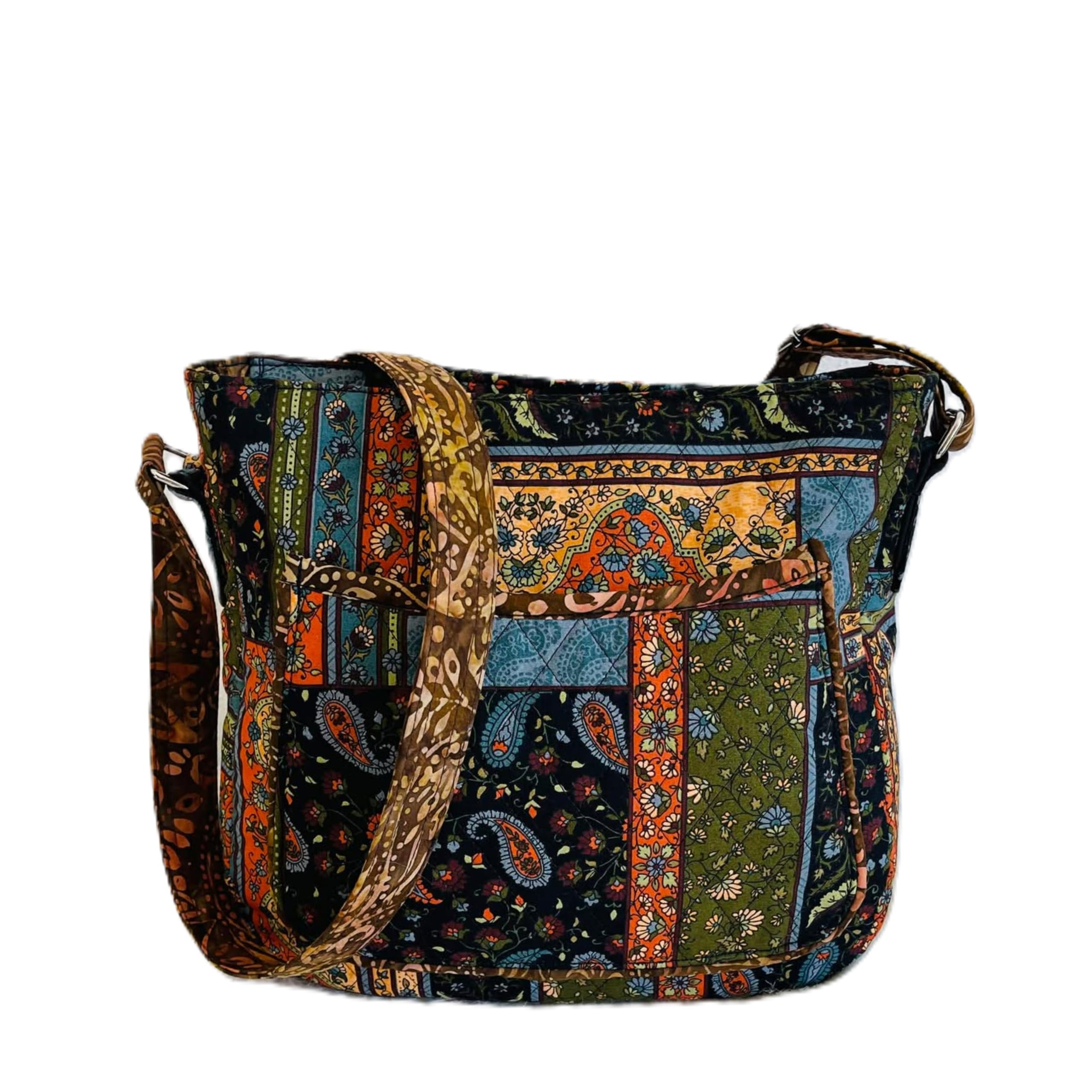 Quilted Crossbody Bag for Women - Handmade Travel Shoulder Bag - Boho Messenger Bag for everyday use cotton