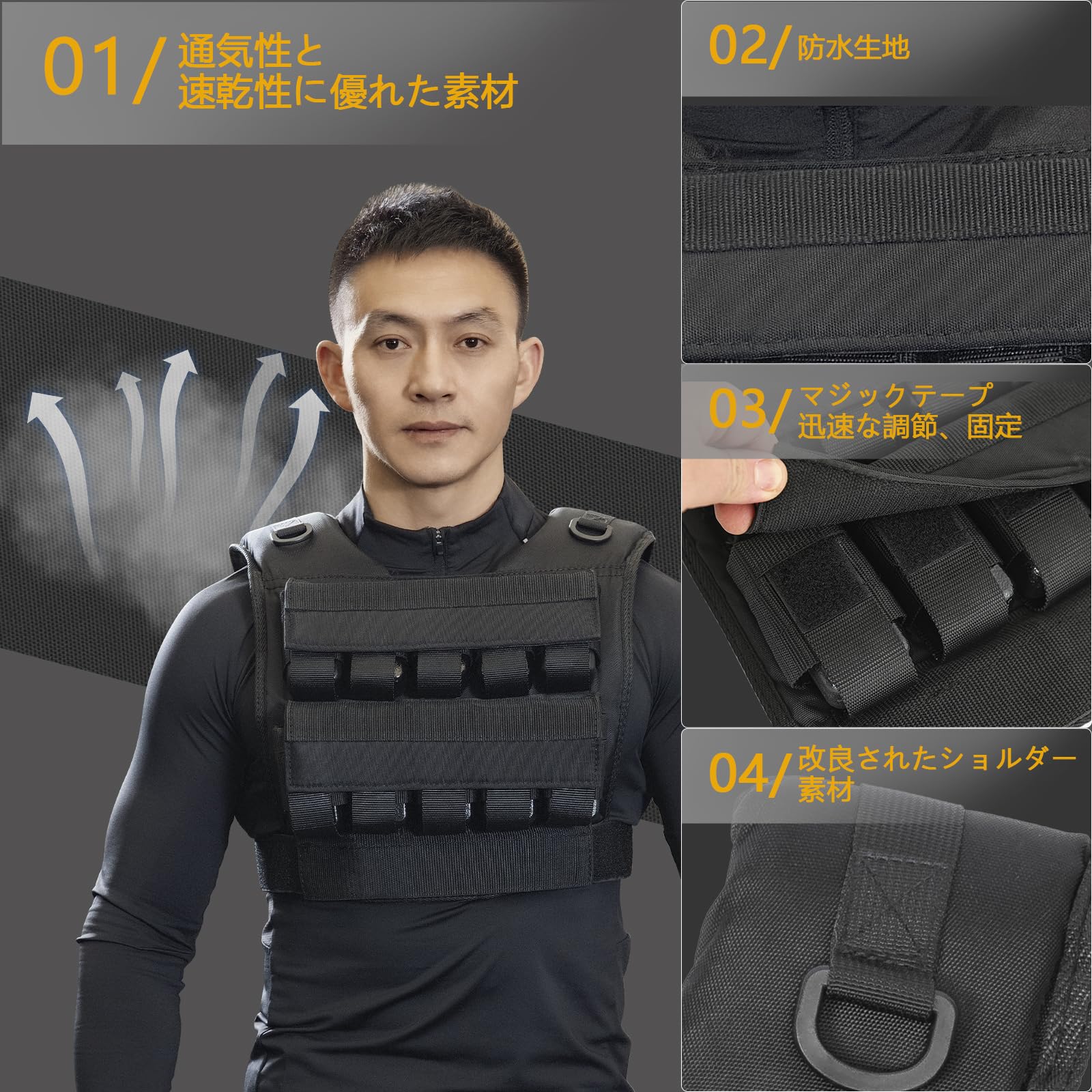 【MLite】ウエイトベスト 1-20kg 筋トレ 重量調節可 トレーニング Amazon.co.jp: Magic Life ウエイトベスト 1-20kg 重り 筋トレ