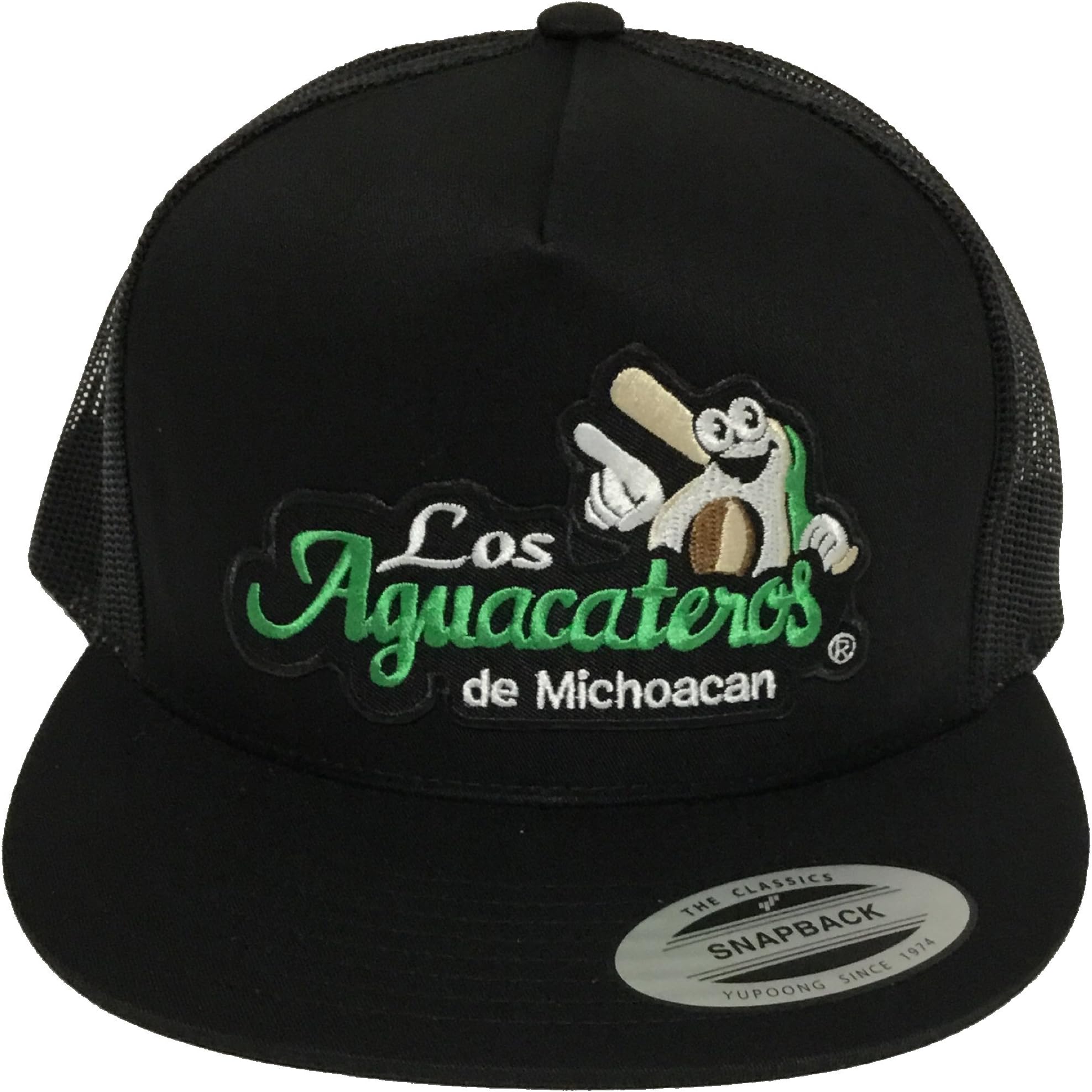 Los Aguacateros De Michoacan Hat Black Mesh Snapback