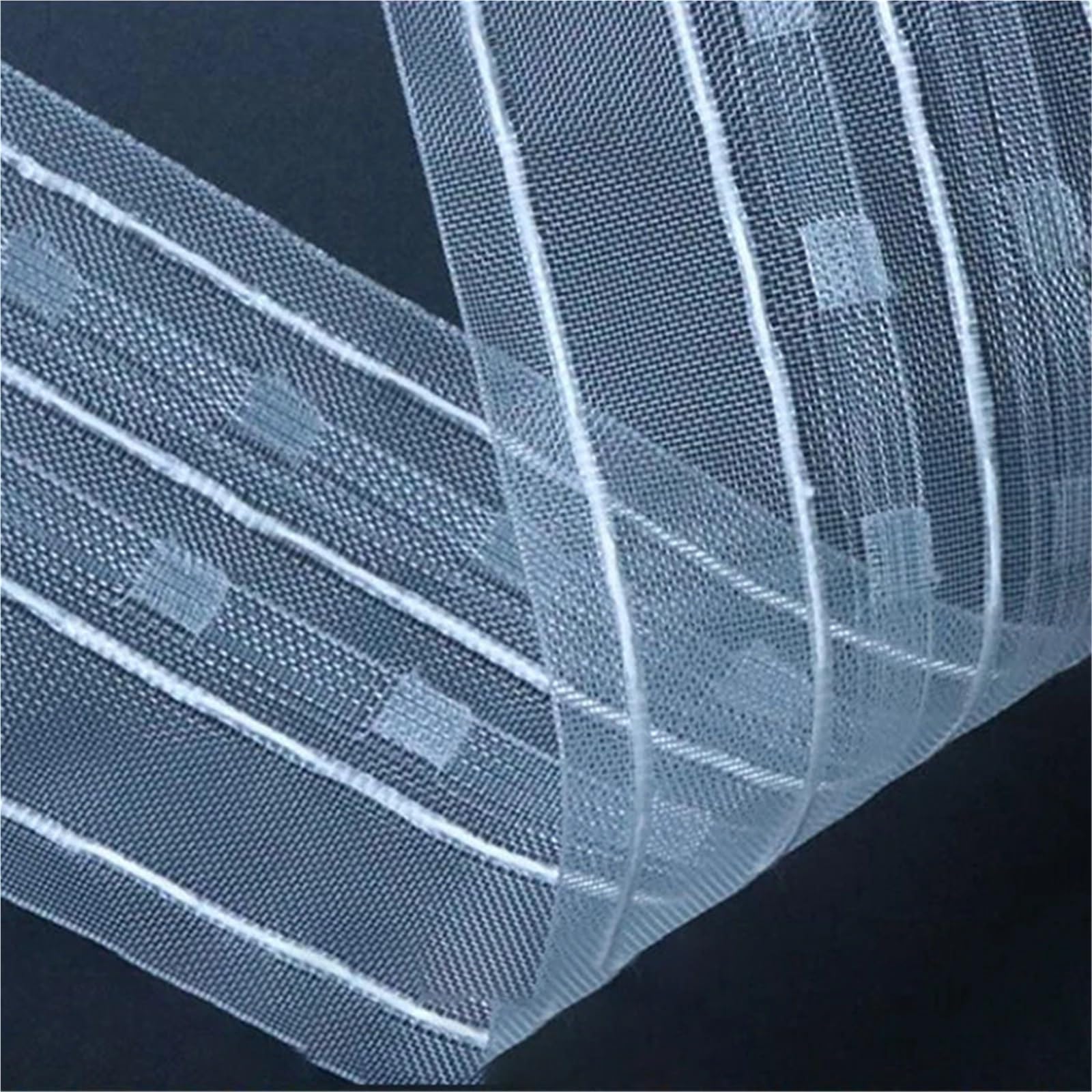 Rufflette pour Rideaux Ruban de tête Rideau en Nylon 10/20M, avec Poche for Tige, Ruban Traction Pliable Transparent for Installation, Bricolage(7.5cm*20m)