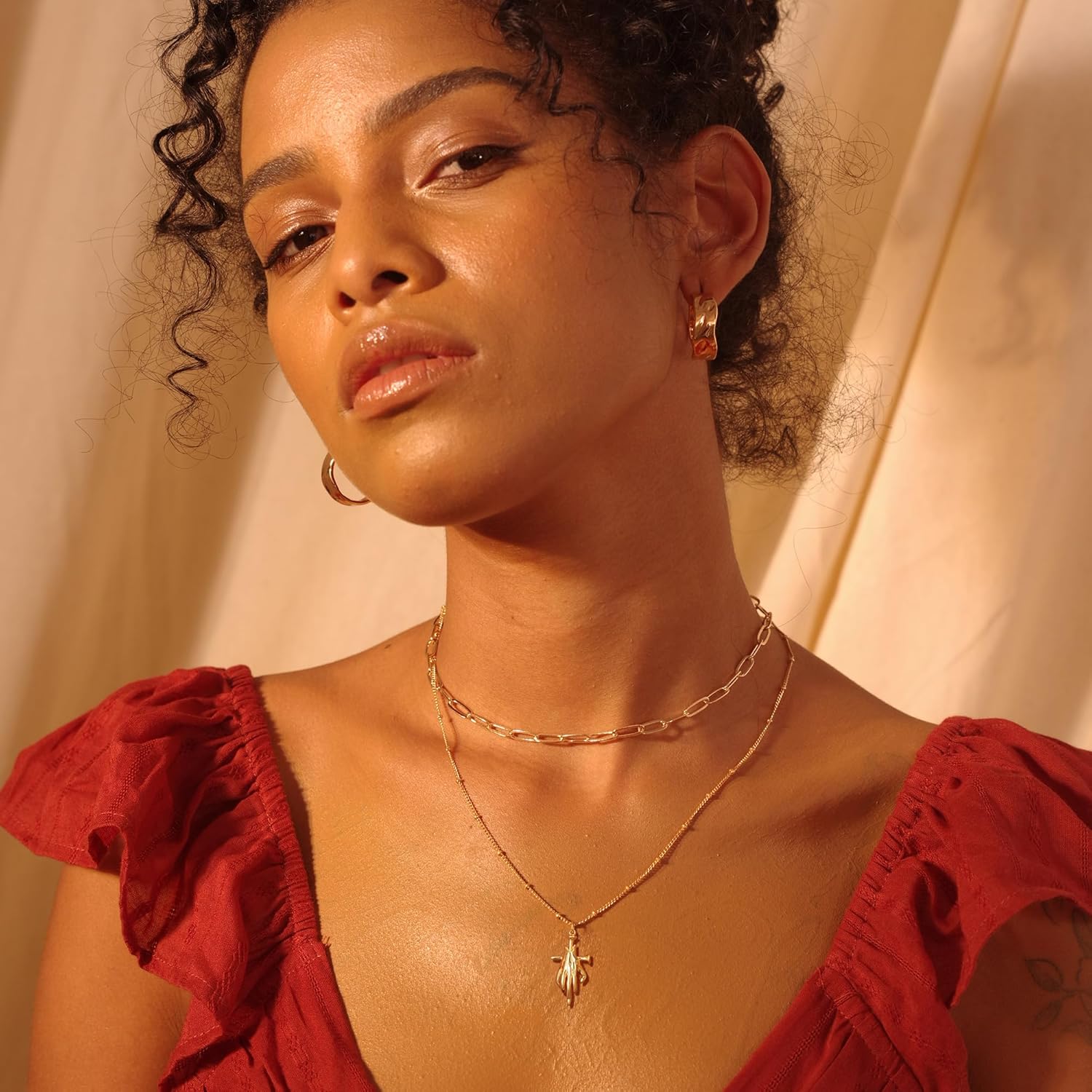 Fettero 14K Gold Plated Dainty Necklaces for Women | Bird, Wing, Cross, Anchor, Love Heart, Moon Pendant Charm Necklace Jewelry for Dainty Everyday Wear - Image 2