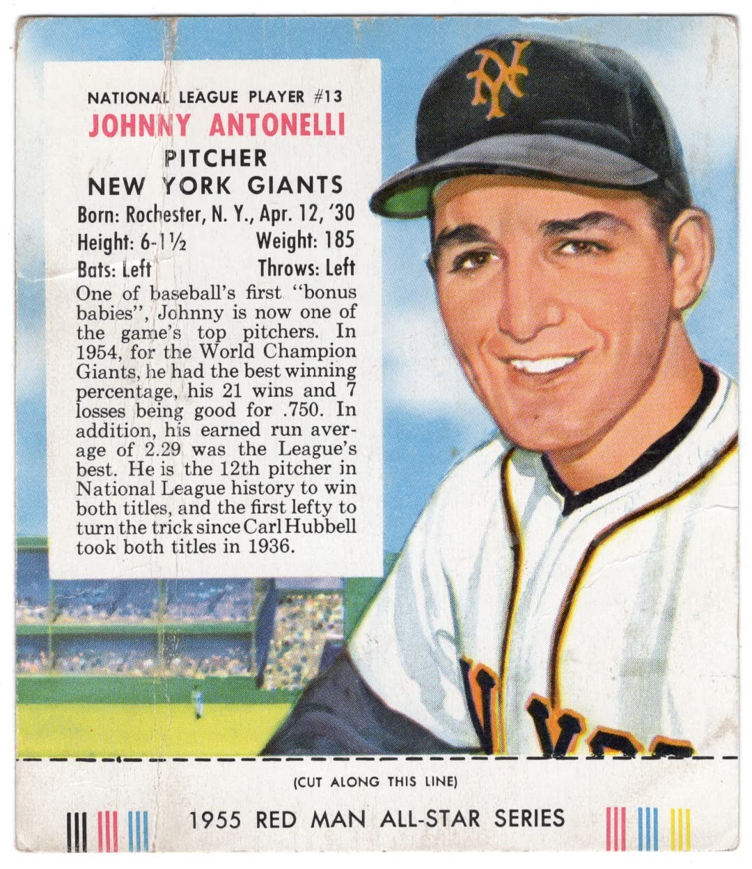 red man chewing tobacco baseball cards Amazon.com: Vintage Johnny Antonelli Red Man's All-Star Major League  Collectible Tobacco Handcut Baseball Card