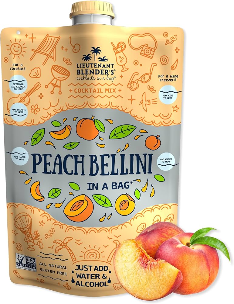 Amazon.com : Lt. Blender's Peach Bellini in a Bag - Wine Slushie Amazon.com : Lt. Blender's Peach Bellini in a Bag - Wine Slushie
