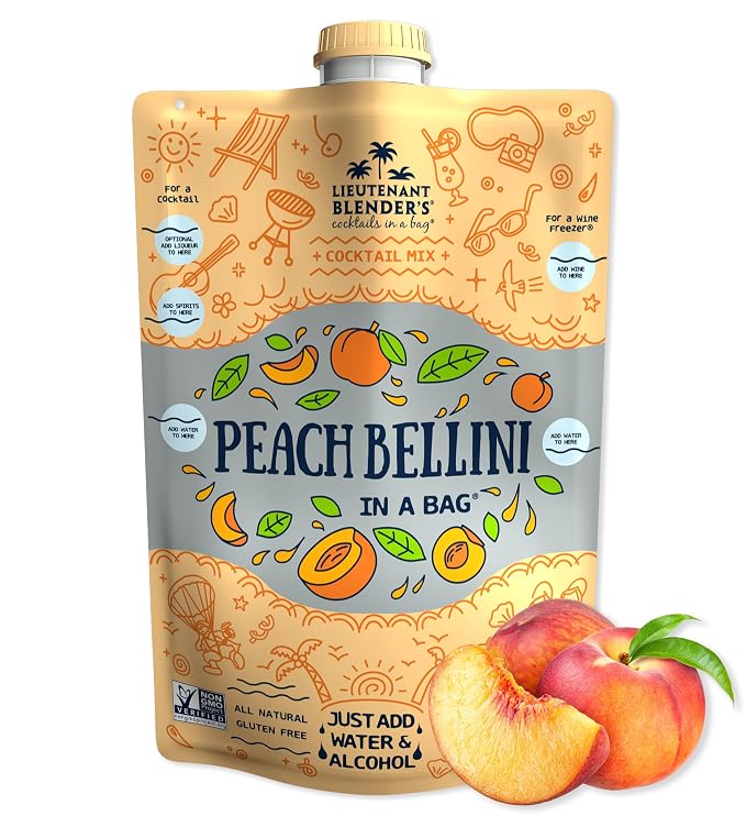 Lt. Blender's Peach Bellini in a Bag - Wine Slushie