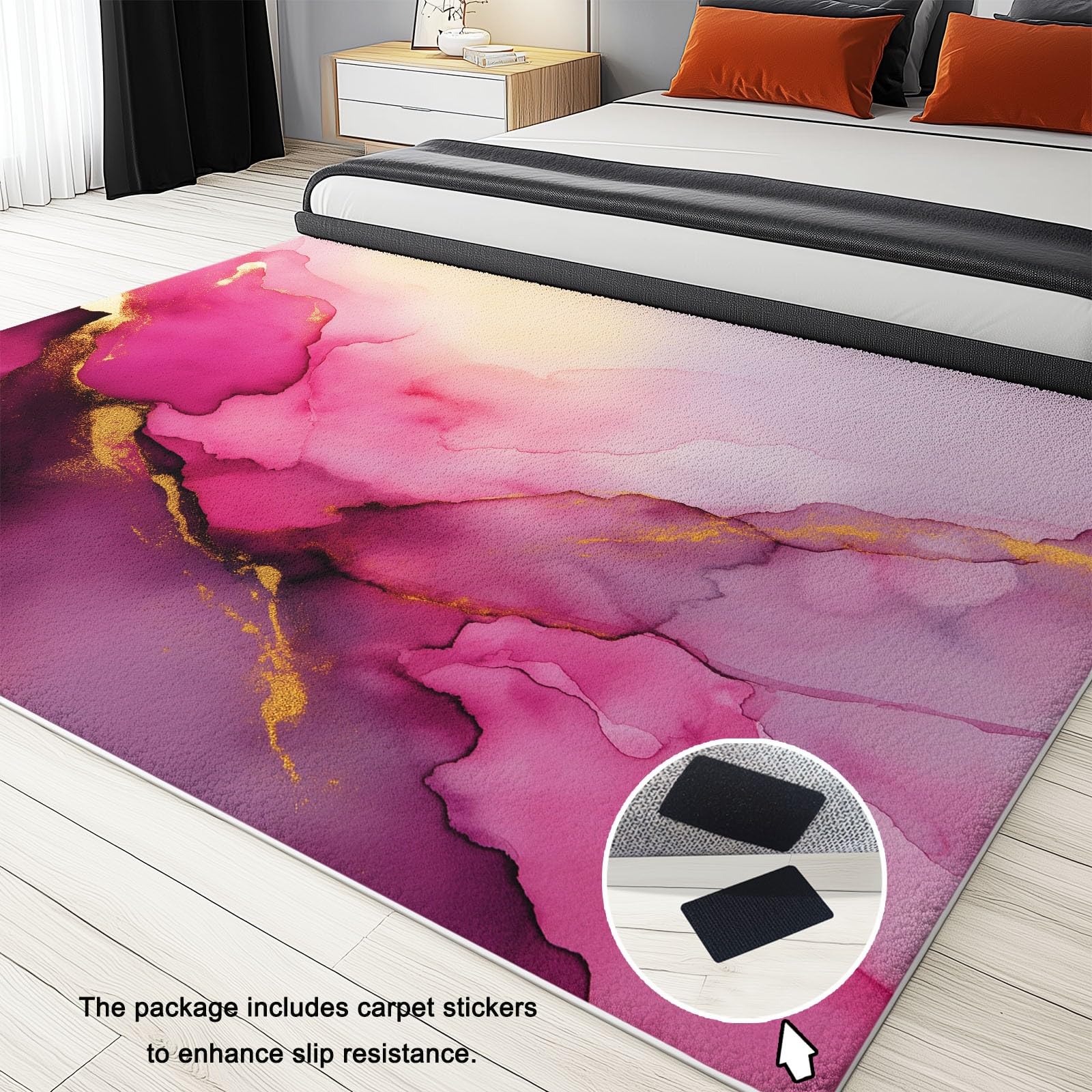 Générique Dywan do salonu 120 x 170 cm Można prać w pralce, abstrakcyjny akwarelowy marmur antypoślizgowy dywanik do sypialni do jadalni biuro i bardziej trwały i ekologiczny dywan z krótkim włosiem