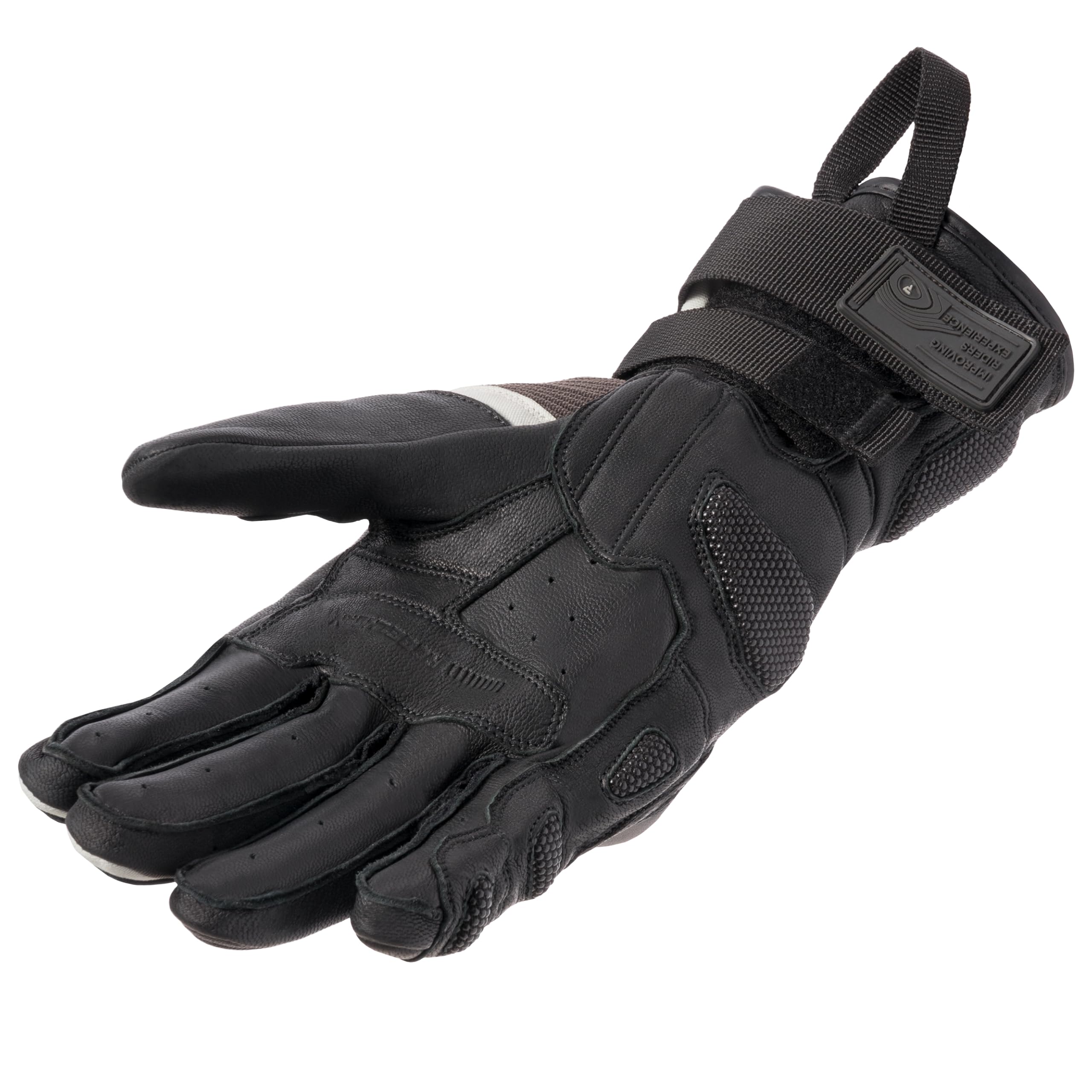 REBELHORN Range Motorradhandschuhe Herren | Ziegenleder | Knöchel SAS-TEC Protektoren | Superfabric Einsätze | Doppelte Manschettenverstellung | Wischer am Daumen | Größen bis 5XL