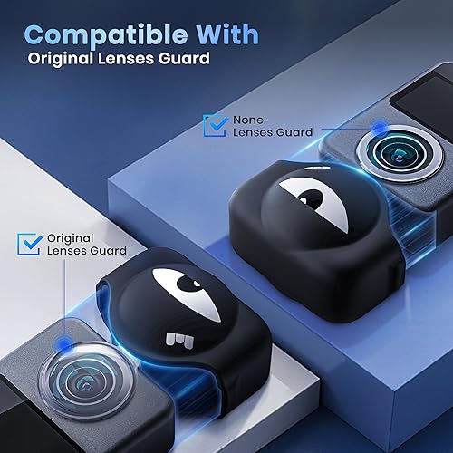 Miniatura 3 de STARTRC PHOTO Juego de película protectora de pantalla (paquete de 2) y tapa de lente para accesorios OSMO 360, película de pantalla LCD de vidrio
