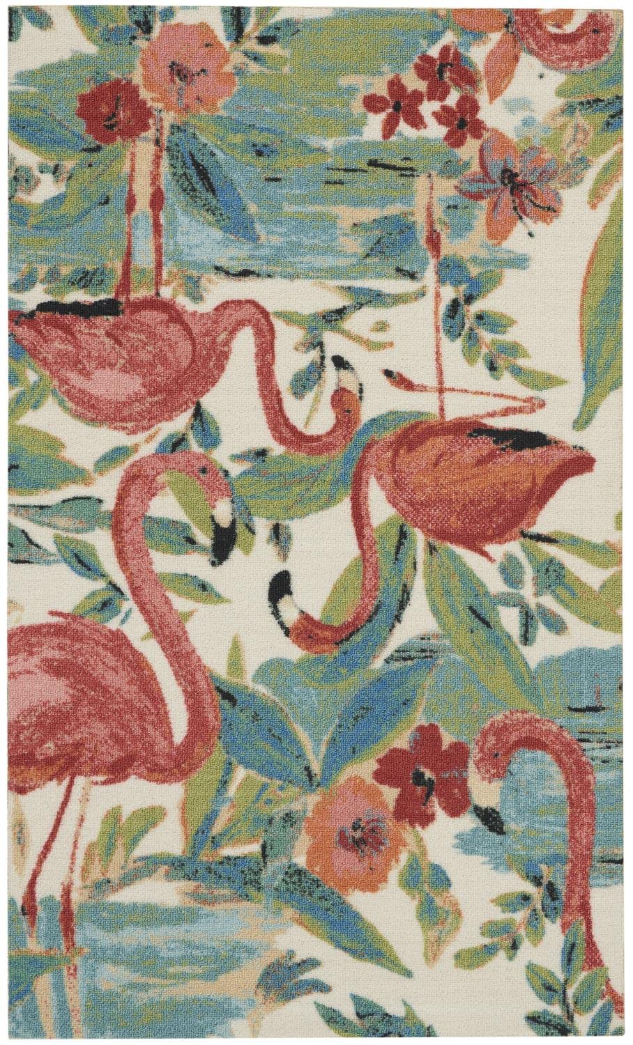 Nourison Wav01/Sun & Shade Nature-Inspired Multicolor 2' x 4' Area Rug , 2'3" x 3'9"