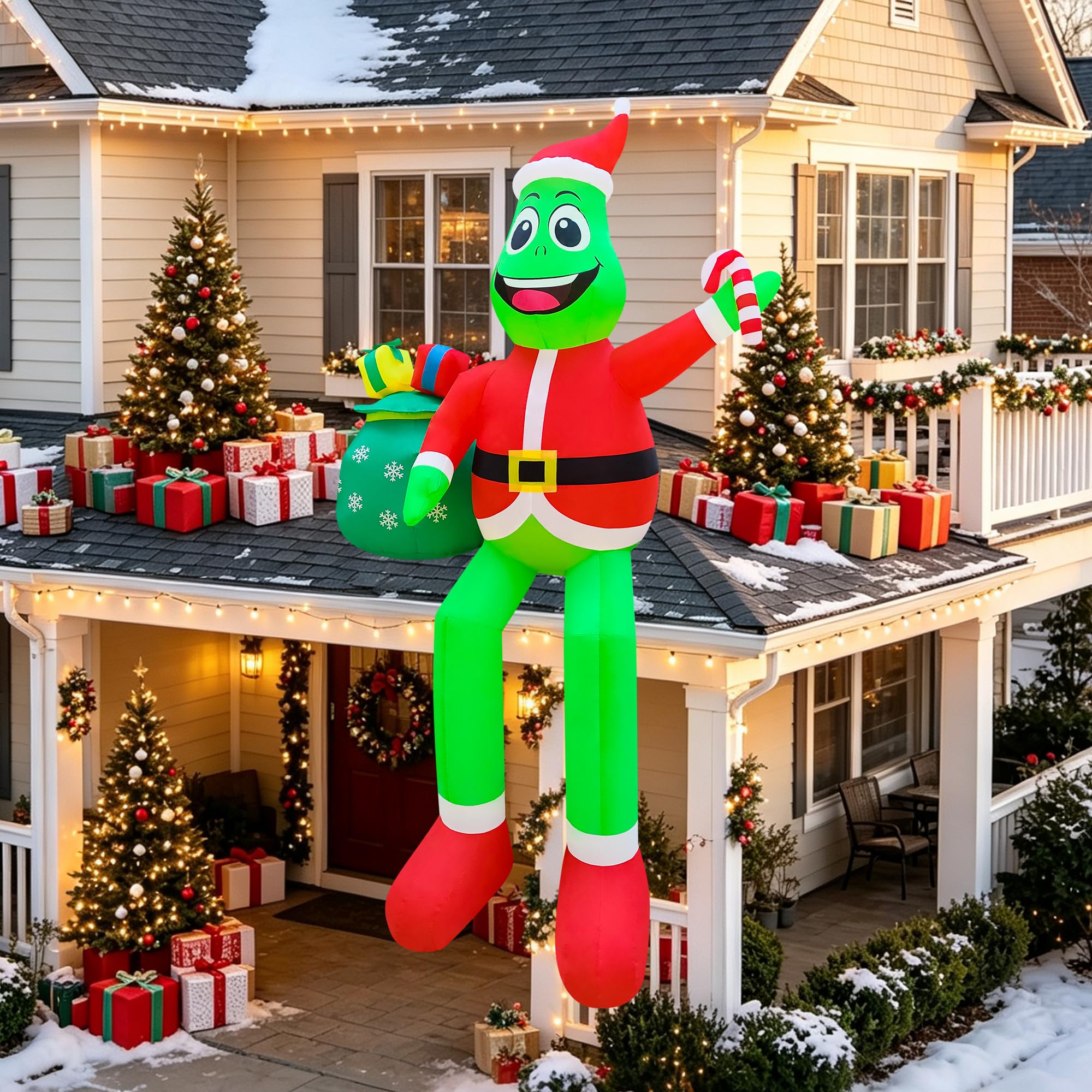 3 m mostro di Natale gonfiabili decorazioni per esterni gigante seduto gonfiabile decorazione di Natale per tetto di Natale balcone prato decorazione patio albero panca esposizione