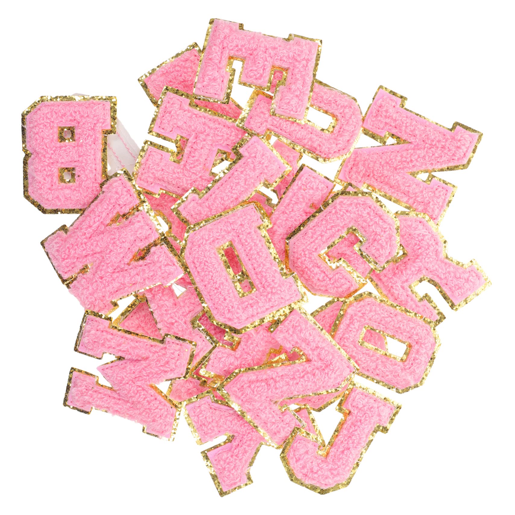 LALAFINALALAFINA 26pcs English Letter Cloth Sticker Multi-function Back Patches Embroidered Patches for Clothes Letter-shaped Embroidered Patches Back Sewing Patches Garment Patches Decor