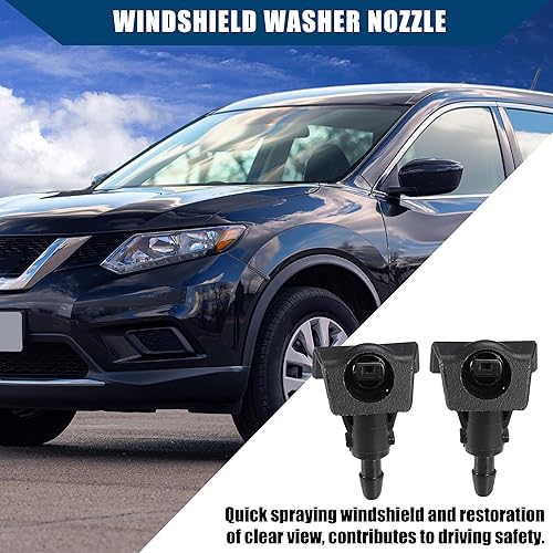Miniatura 3 de Hihaha No.28931-ZW80A - Boquilla para limpiaparabrisas para Nissan Versa 2009-2012, boquilla rociadora de limpiaparabrisas, duradera, ABS, 2 piezas,