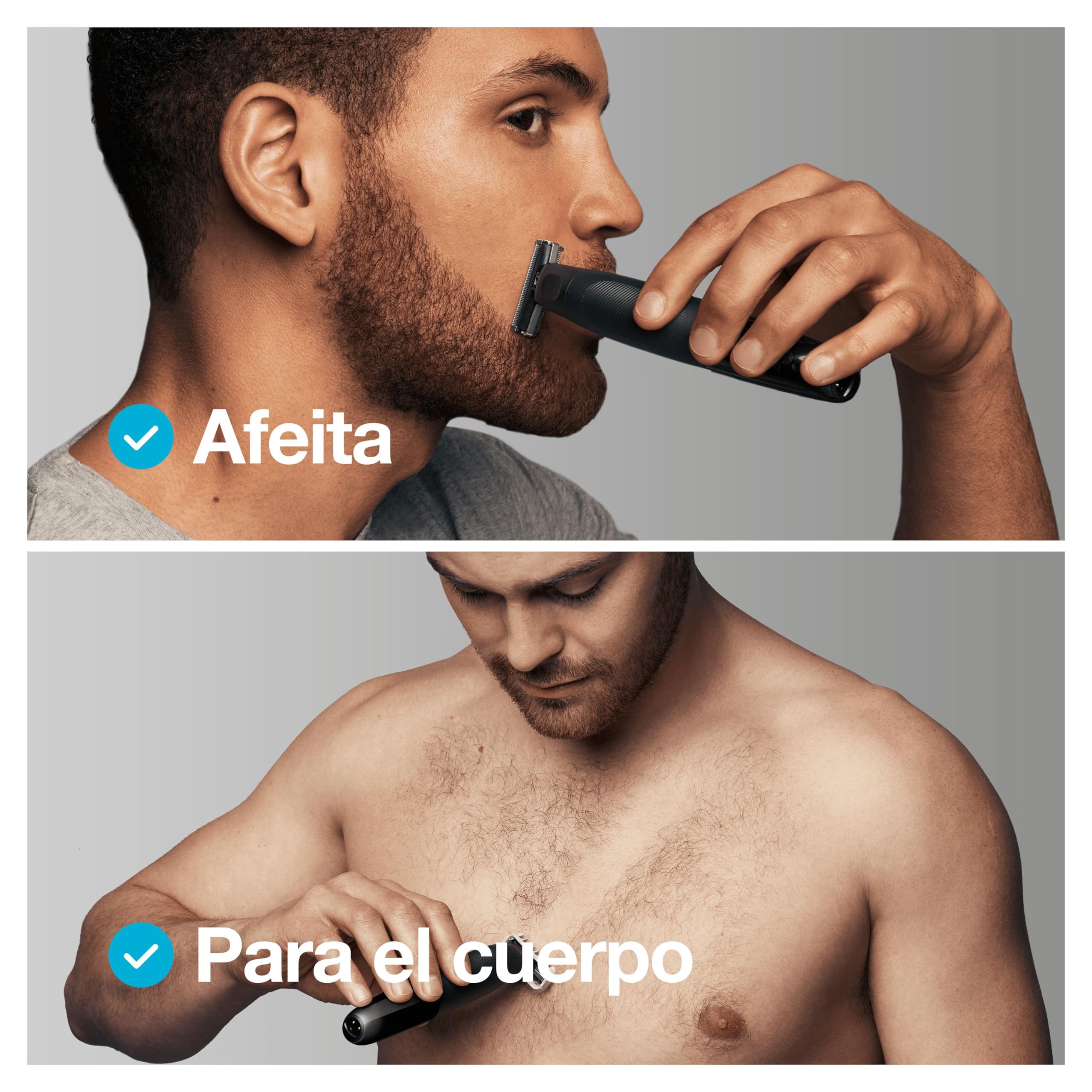 Braun Series X Recortadora de Barba, Afeitadora Eléctrica, cortapelos hombre, Máquina de Afeitar Hombre con 1 Lámina, Kit De Rasurado Corporal para Pelo, Bigote, Inglés, Pecho, Axilas, XT3200
