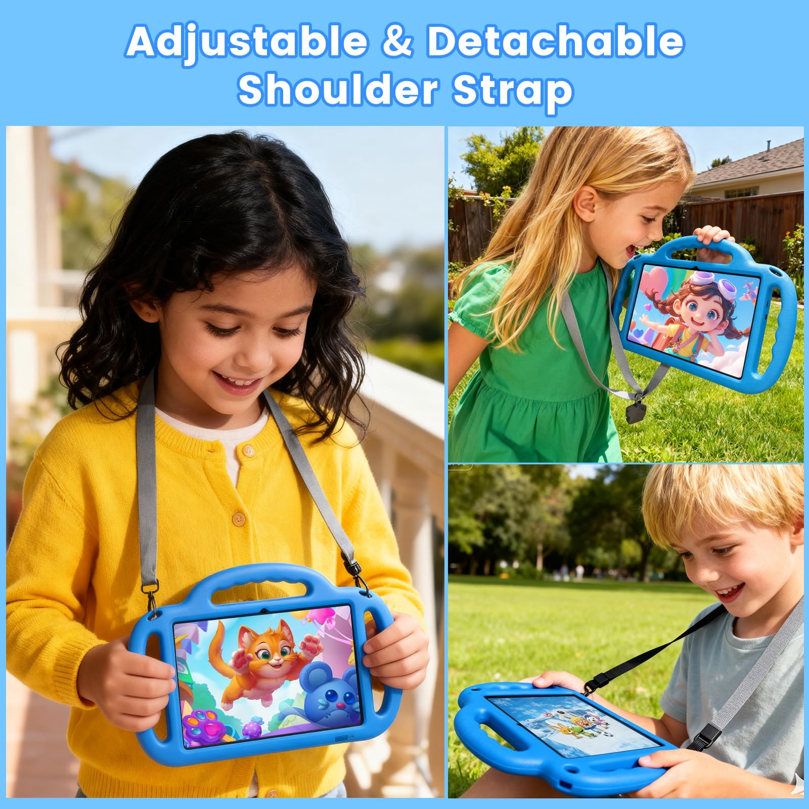 Tablet per bambini da 10 pollici, con controllo genitori, 12 GB di RAM, memoria espandibile fino a 2 T, schermo FHD per la protezione degli occhi, batteria da 6000 mAh e custodia protettiva