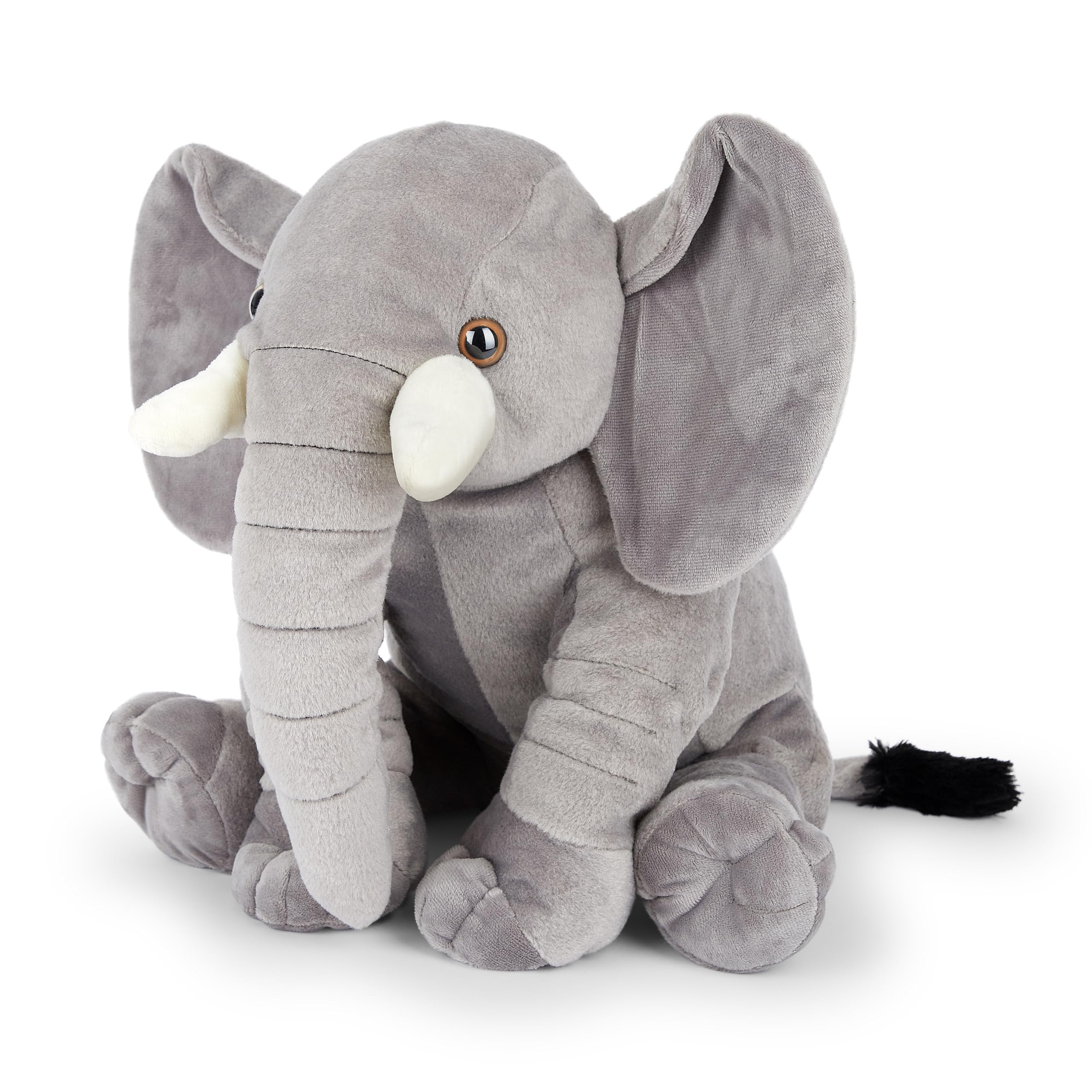 Mousehouse Gifts Wild Animal Elephant Soft Toy in Two Sizes, Plush Cuddly Teddy Bears for Children (Large)