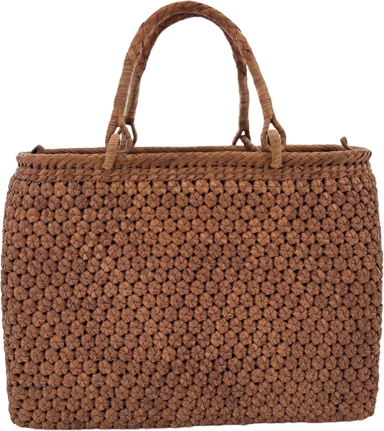 アタ製 フタ付大型カゴ バスケット小物入れ 中古品 蓋がメッシュになっ