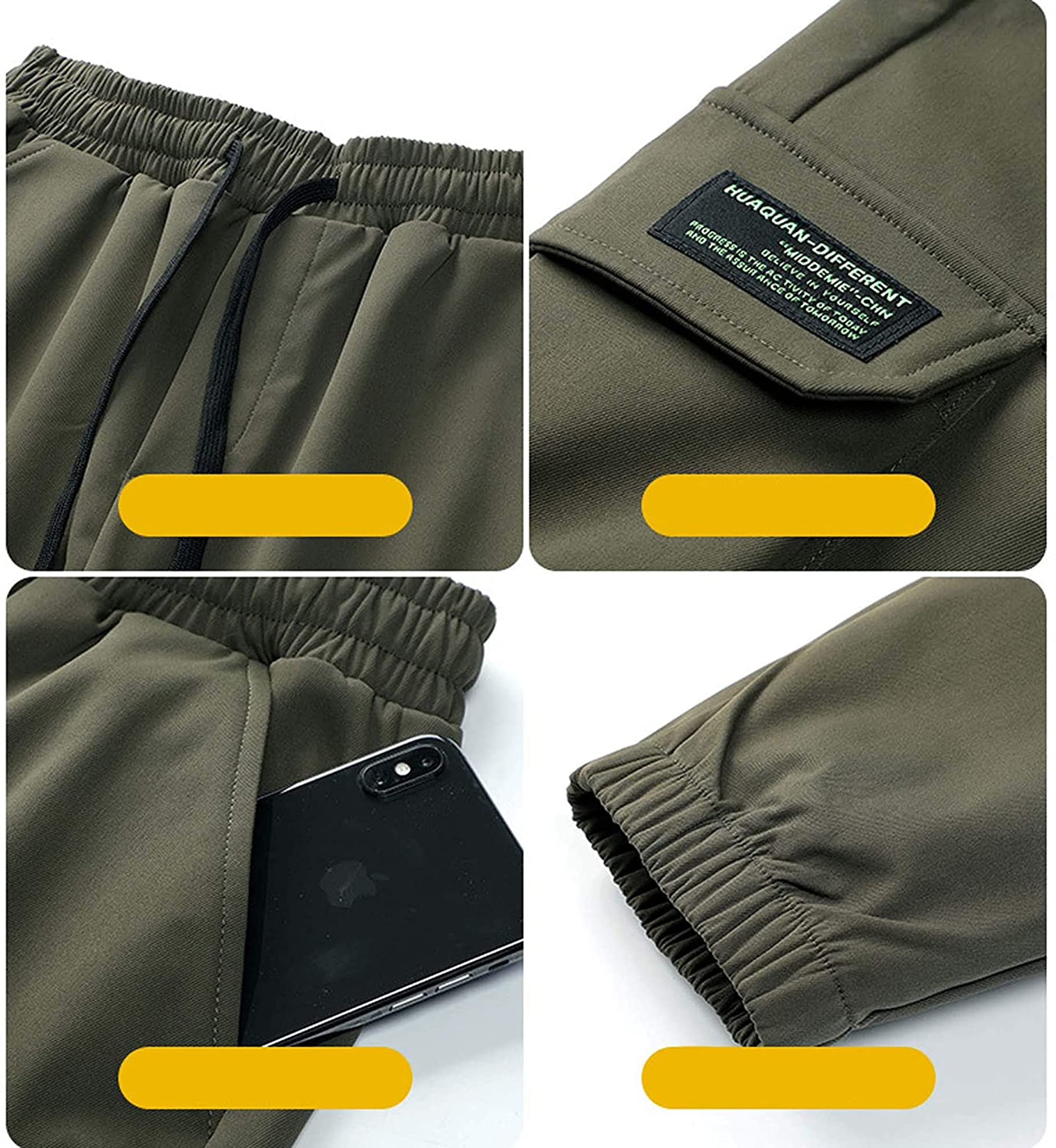 XYXIONGMAO Pantalones deportivos tácticos de hip hop para hombre, color negro, ropa de calle, hip hop, overoles verdes, pantalones cargo para hombre